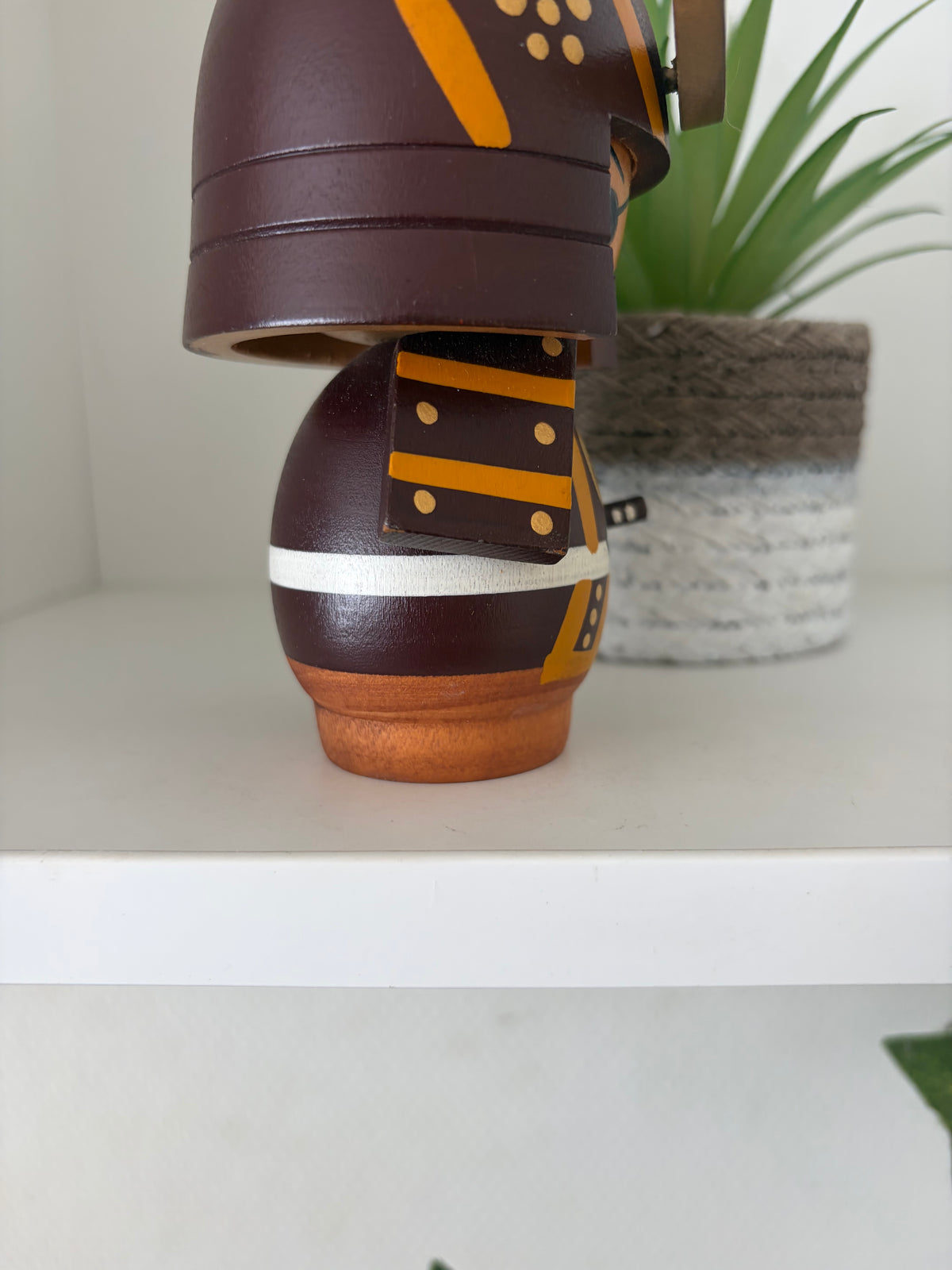 Lovely vintage Samurai kokeshi by Sato Soichi