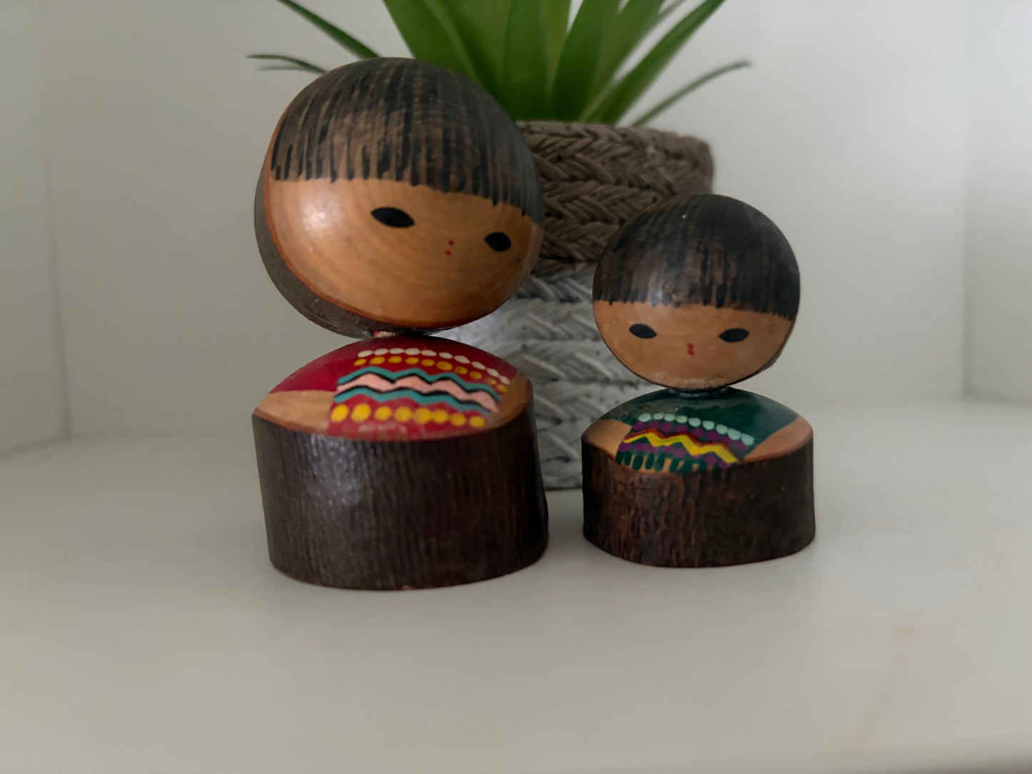 Rare Vintage Sosaku kokeshi set by Hideo Ishihara (1925-1999)
