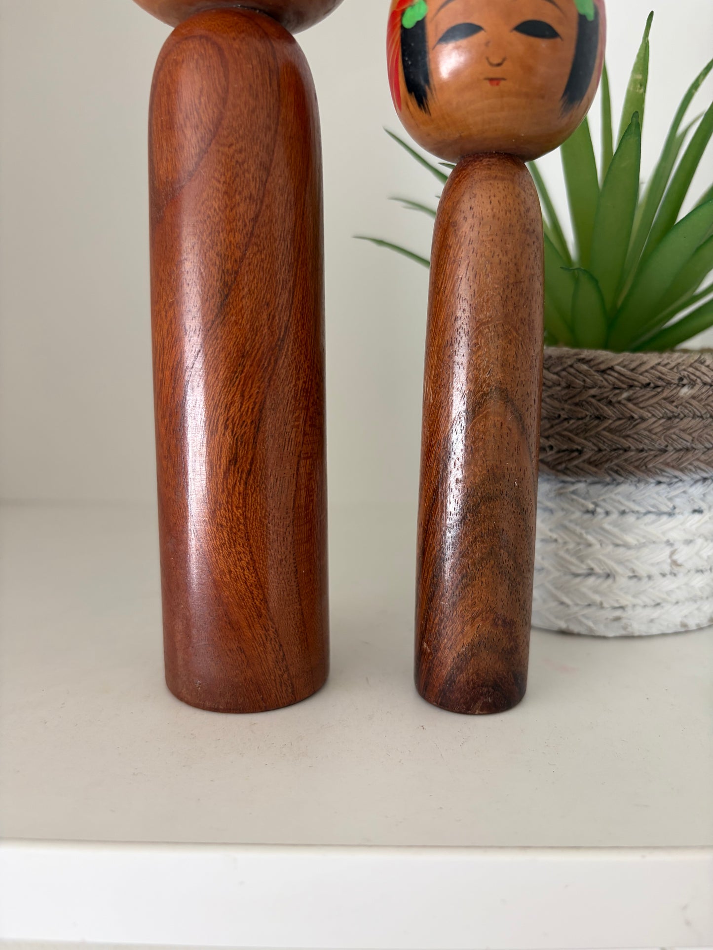 Set off two rare Vintage Creative Kokeshi by Hitokura Masamkido