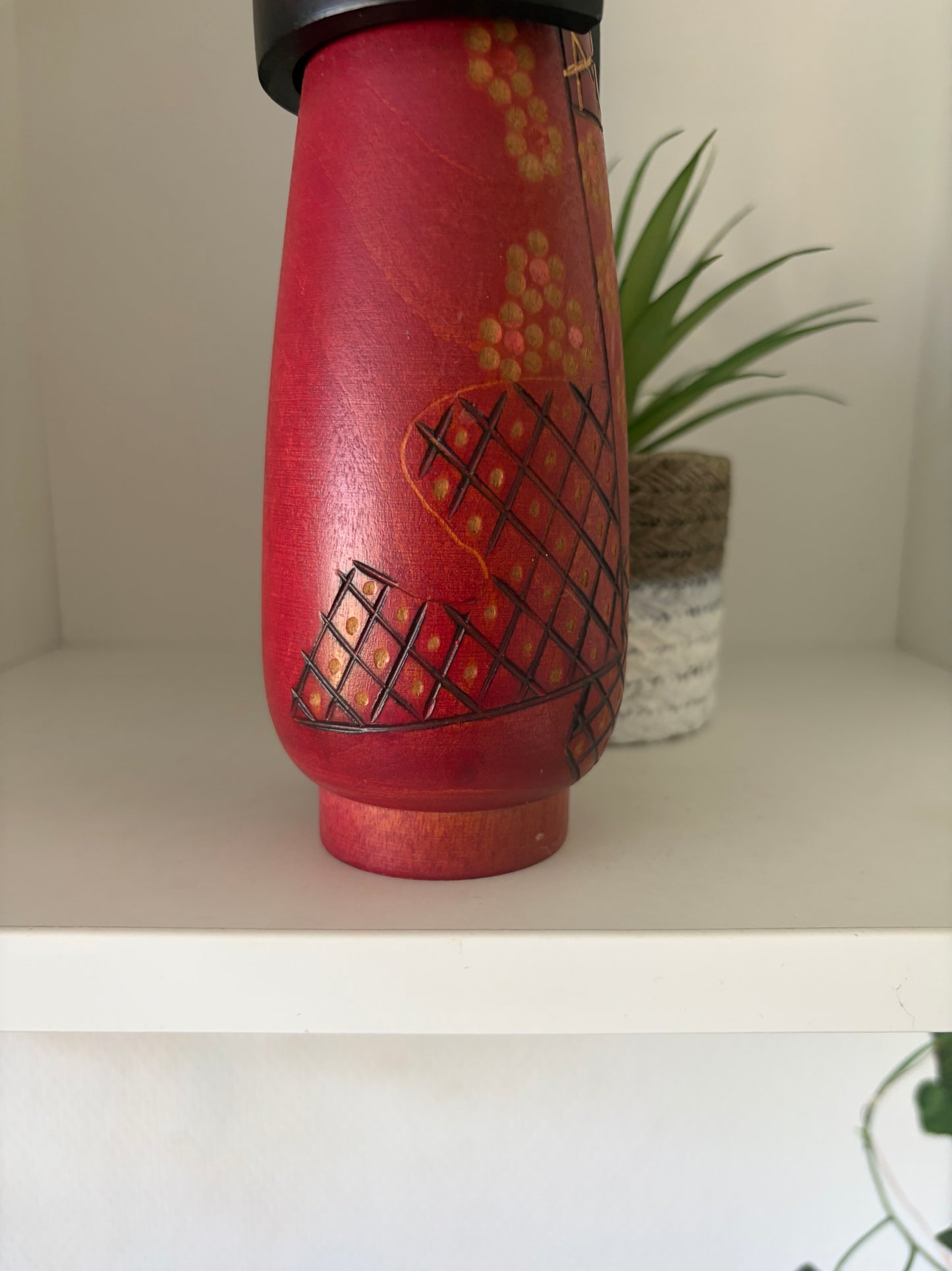 Vintage Gumma kokeshi by Kazuo Takamizawa (1927-)