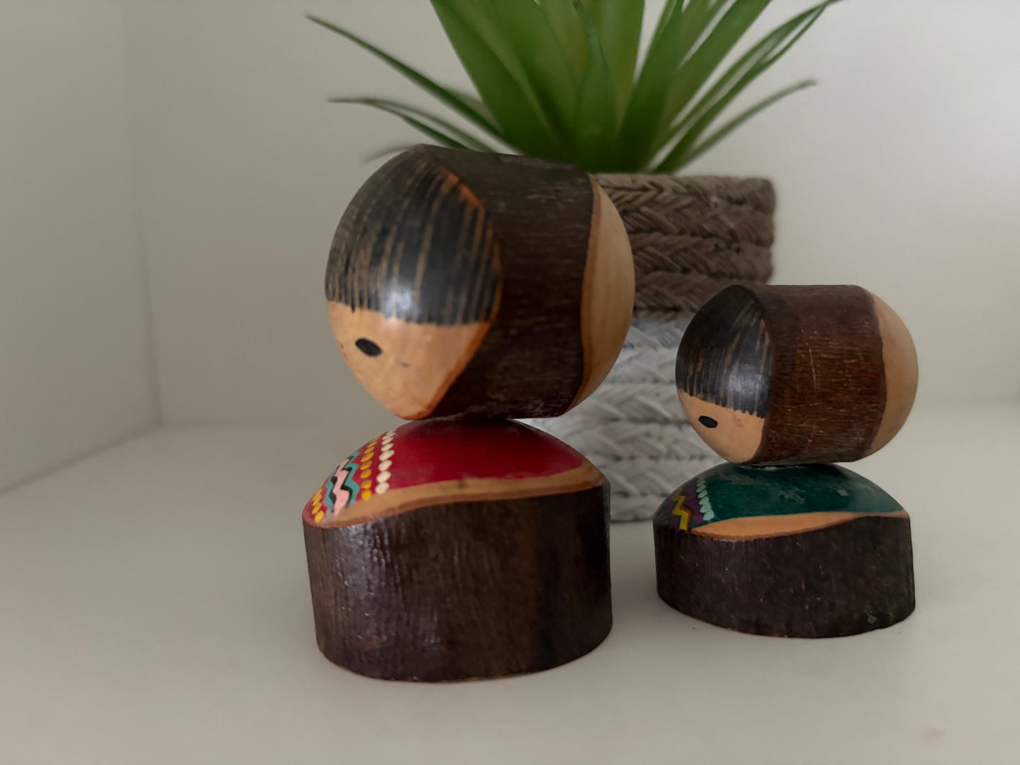 Rare Vintage Sosaku kokeshi set by Hideo Ishihara (1925-1999)