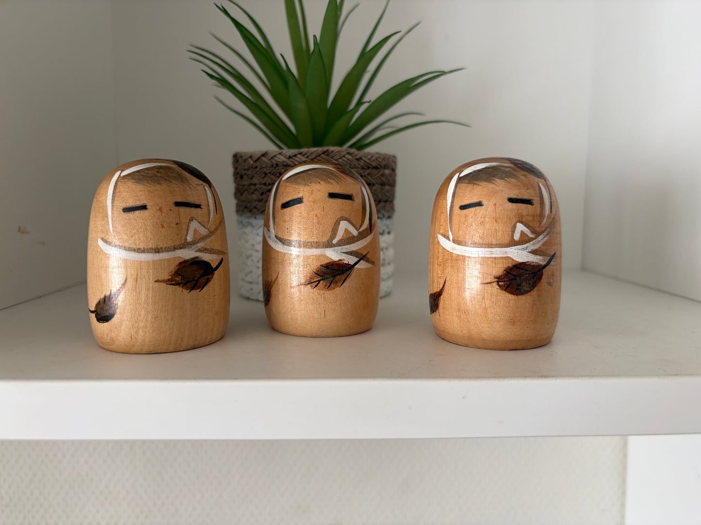 Vintage set Sosaku kokeshi by Kato Masami (1925-)