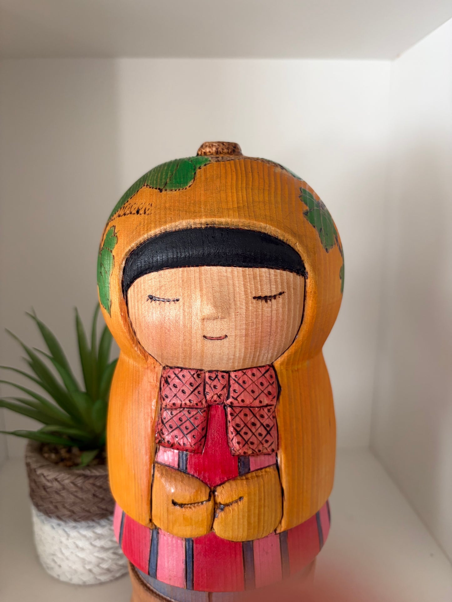 Modern Sosaku kokeshi by Yuko Yamazaki is part of her Halloween Series - With box