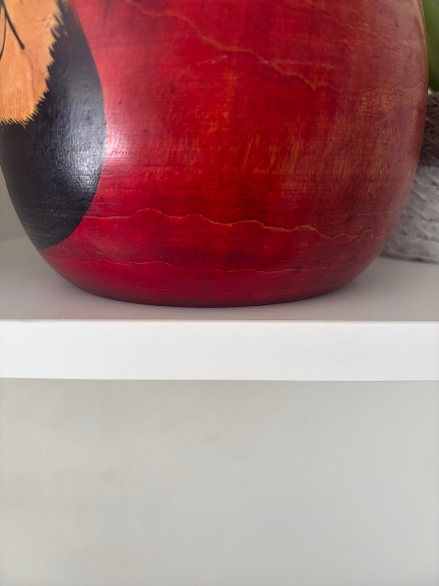 Big massive vintage Daruma kokeshi by Shogo Shinkai
