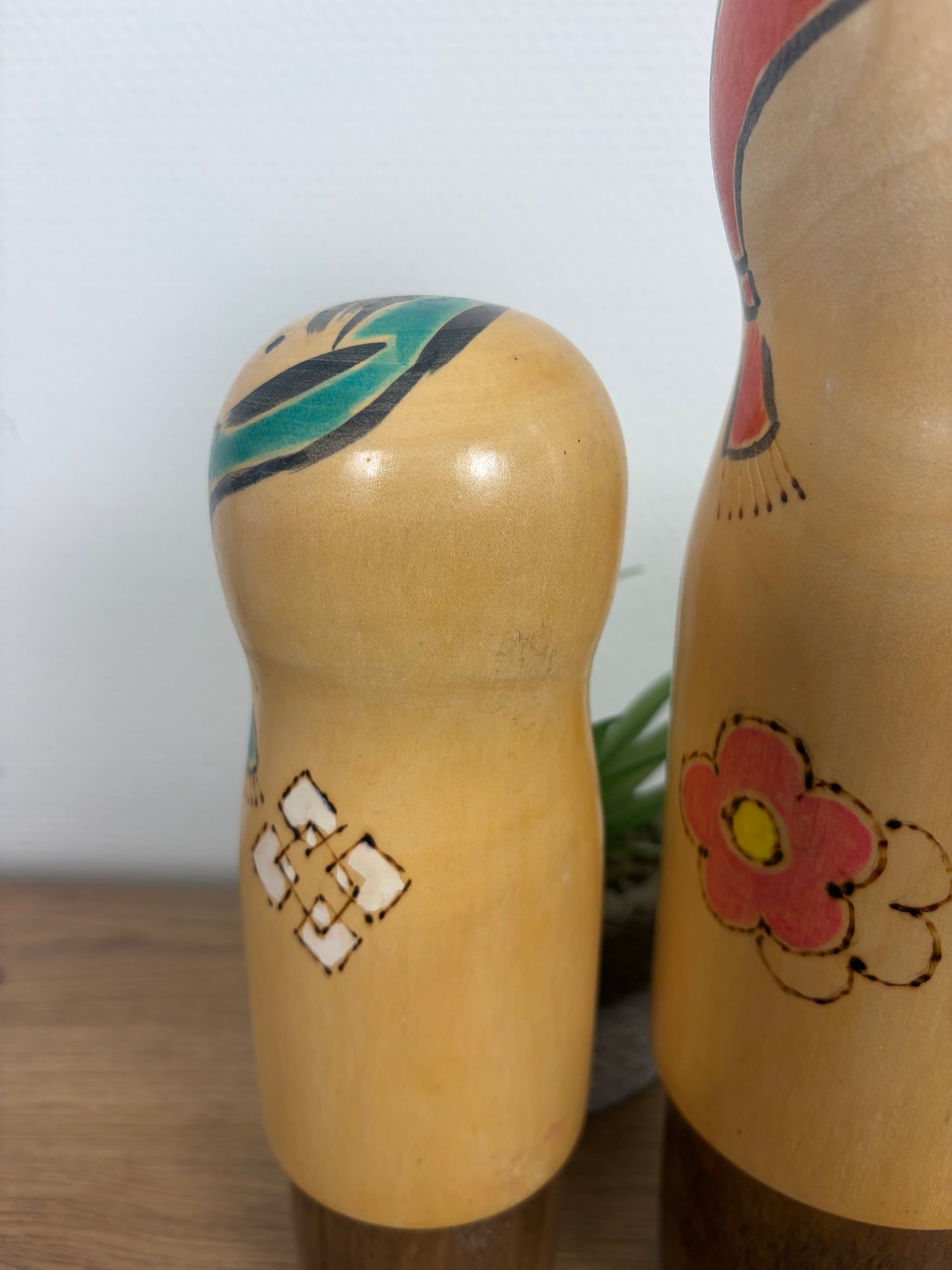 Rare set of Sosaku kokeshi by Kaganuma Masayuki - Mother and child
