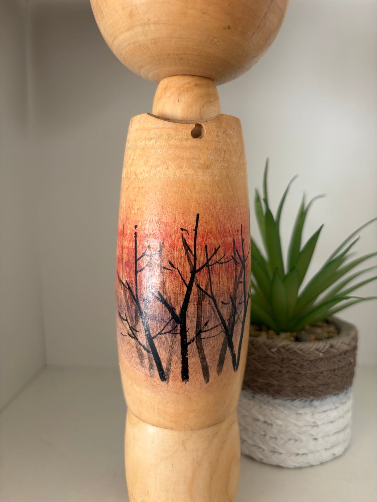Vintage Sosaku kokeshi by Yajima Suiho (1915-)