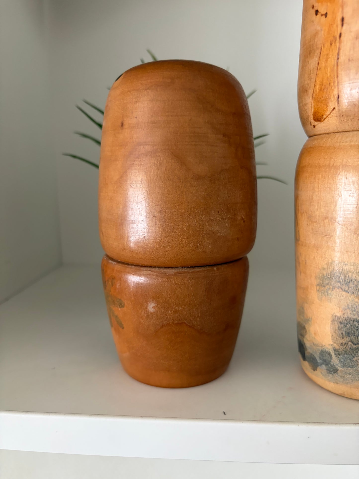Rare Vintage set off two Creative Kokeshi by renowned artisan Ikuyoshi Yokozuka
