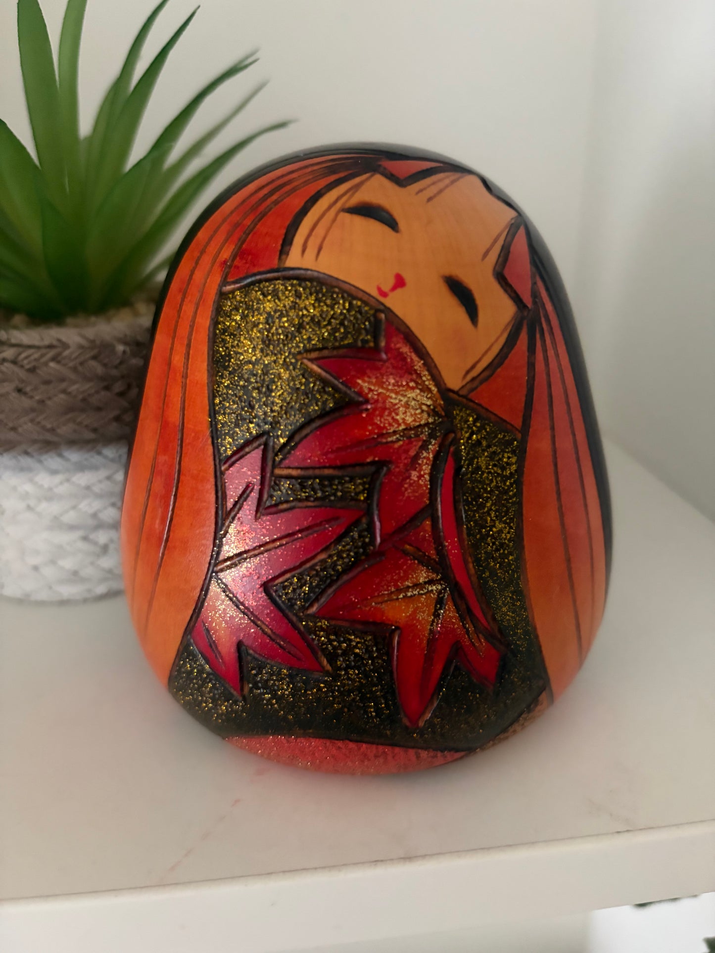 Beautiful vintage creative Kokeshi by Toshio Sekiguchi (1947-)