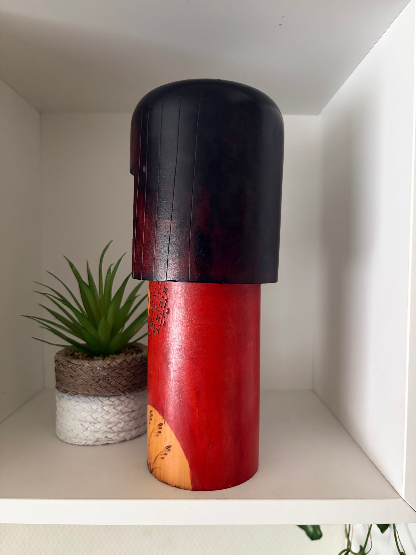 Big Vintage Gumma Kokeshi By Kazuo Takamizawa (1927-)