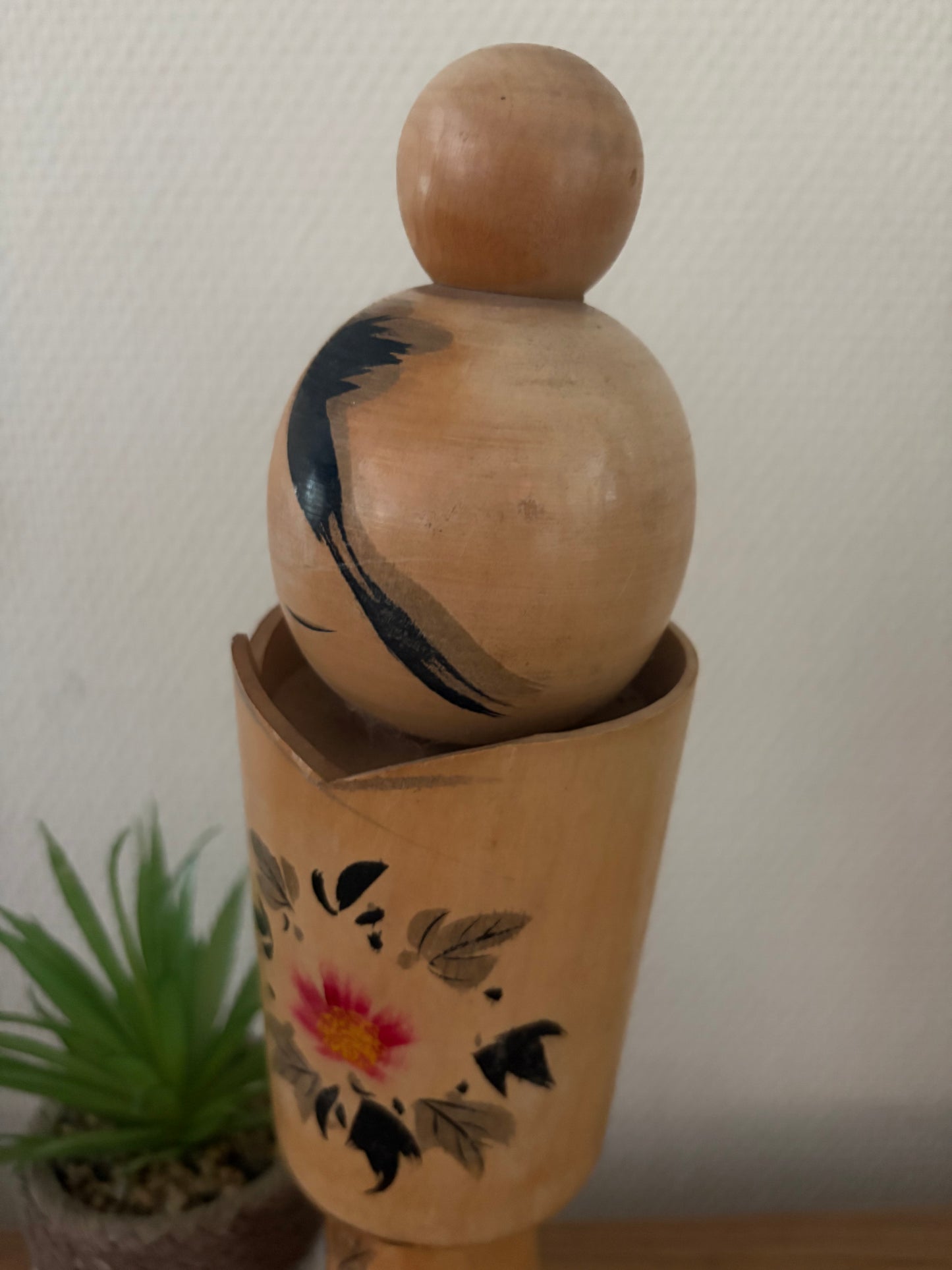 Vintage Sosaku kokeshi by Kazuo Takamizawa (1927-)