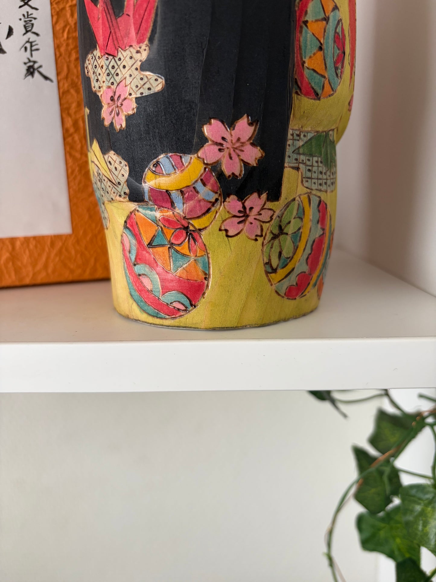 One of a kind kokeshi By Yuko Yamazaki- With box