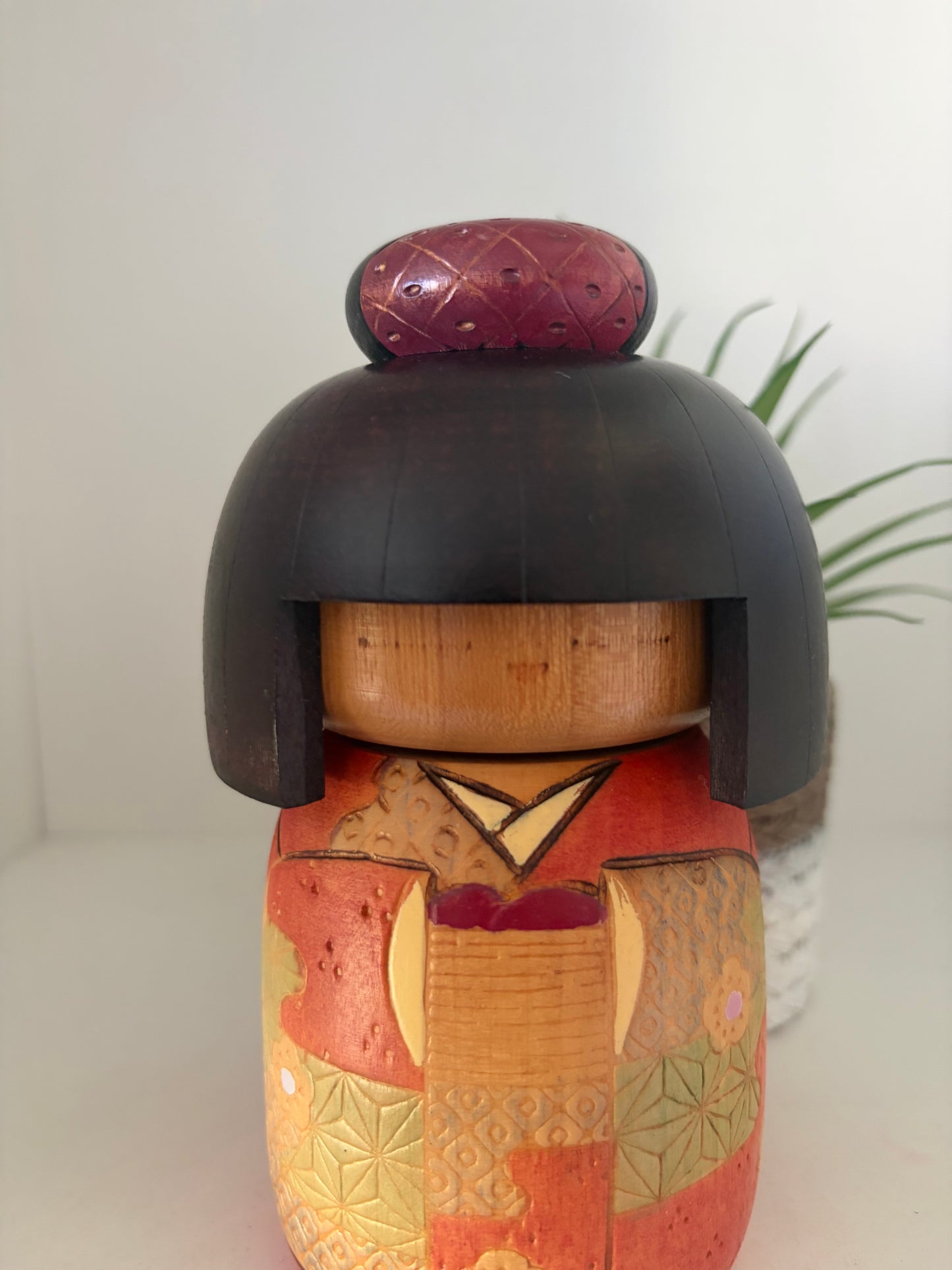 Vintage Gumma kokeshi by Kazuo Takamizawa (1927-)