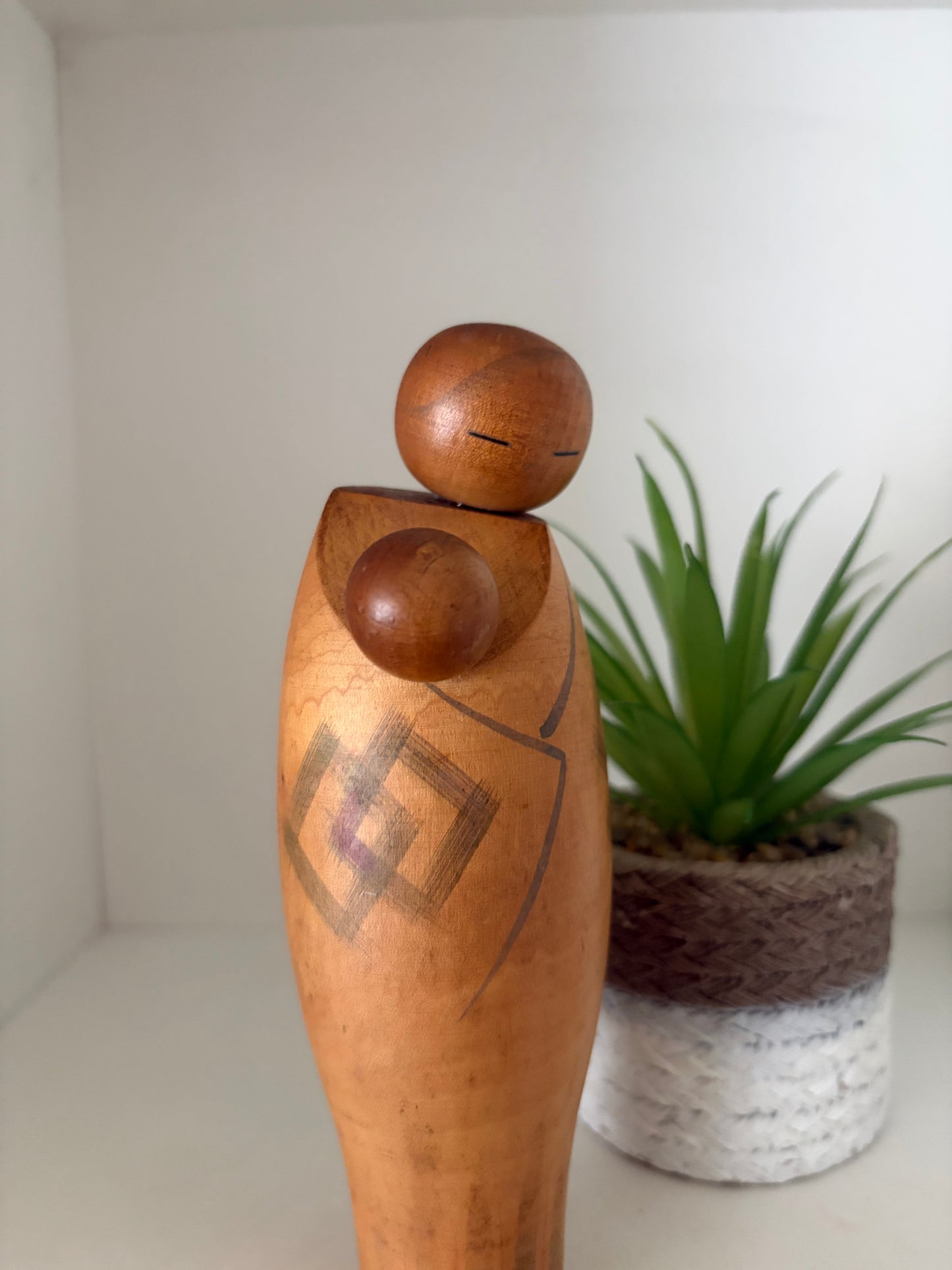 Vintage Sosaku kokeshi - Mother and Child