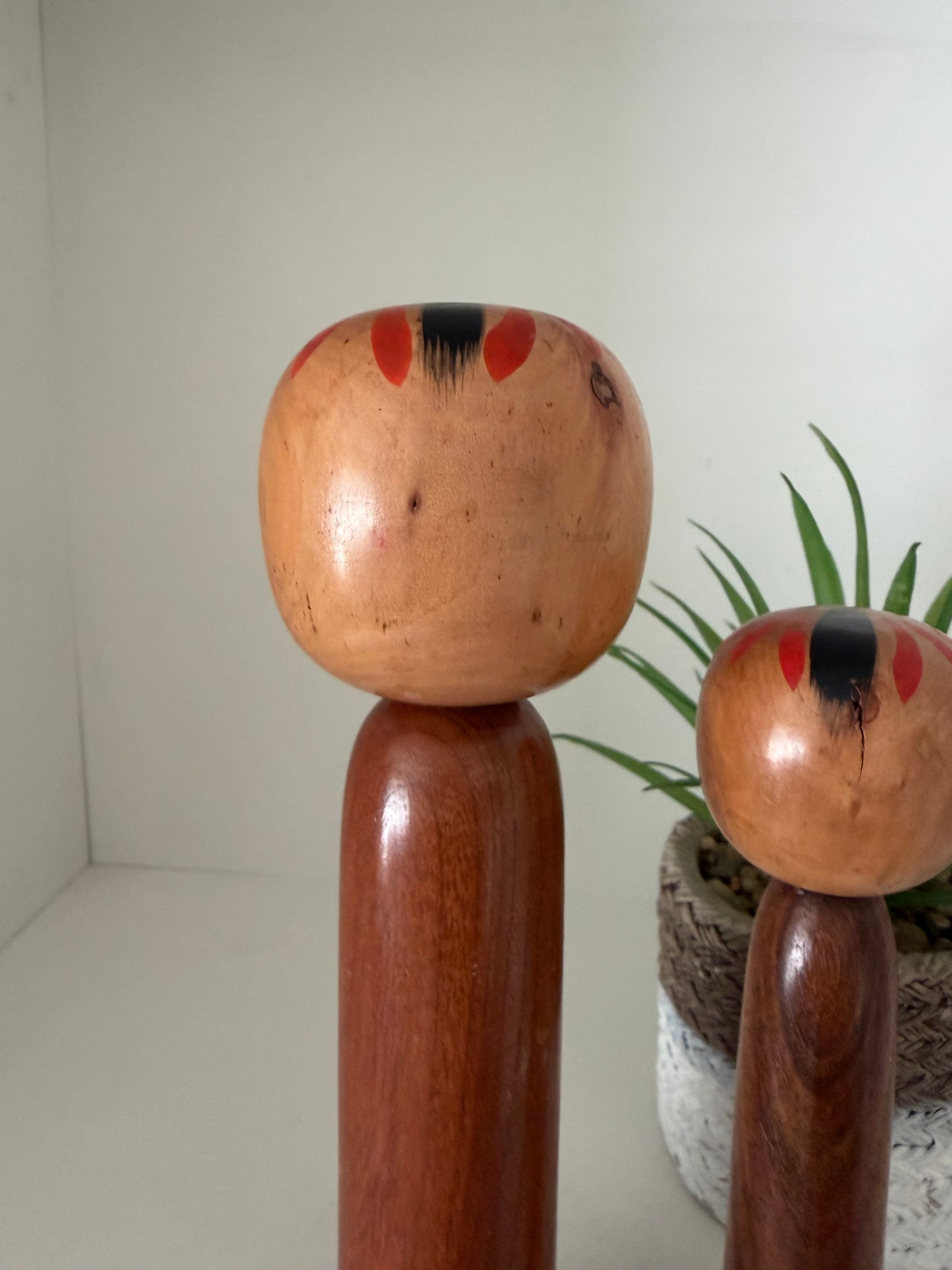 Set off two rare Vintage Creative Kokeshi by Hitokura Masamkido