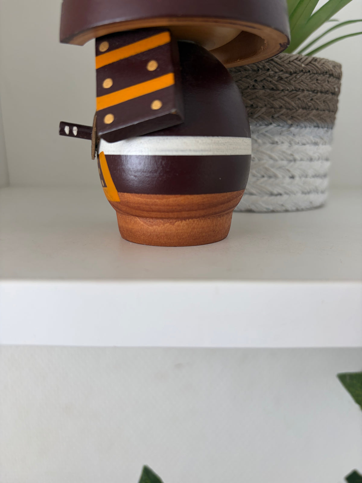 Lovely vintage Samurai kokeshi by Sato Soichi