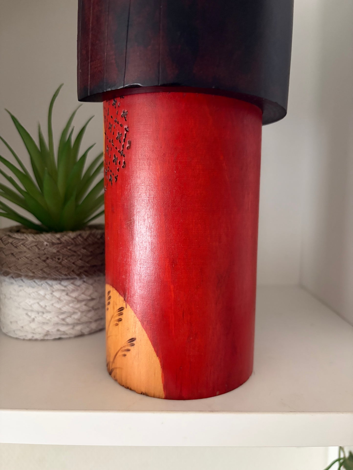 Big Vintage Gumma Kokeshi By Kazuo Takamizawa (1927-)