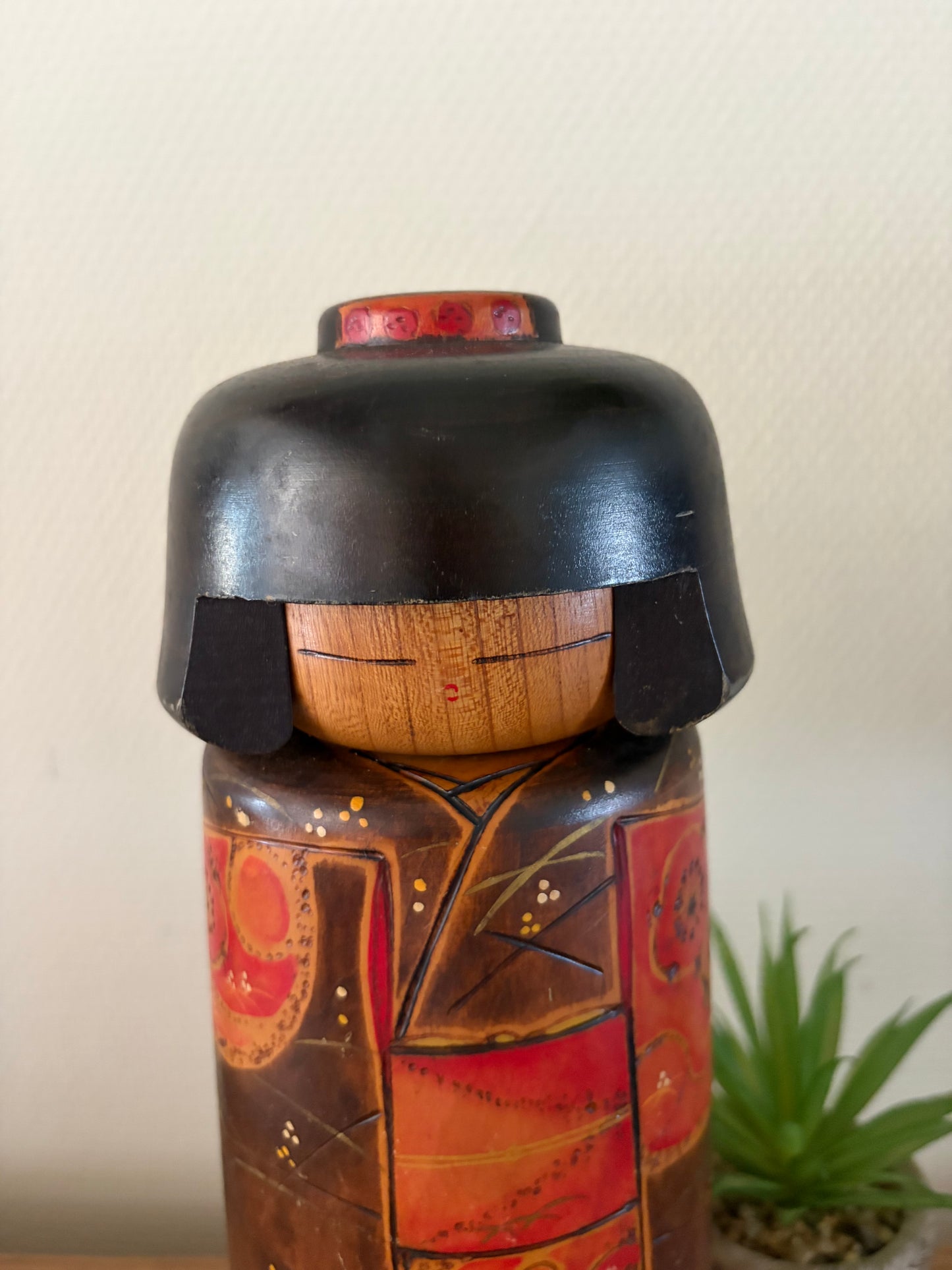 Rare vintage Sosaku kokeshi by Toa Sekiguchi (1942-)