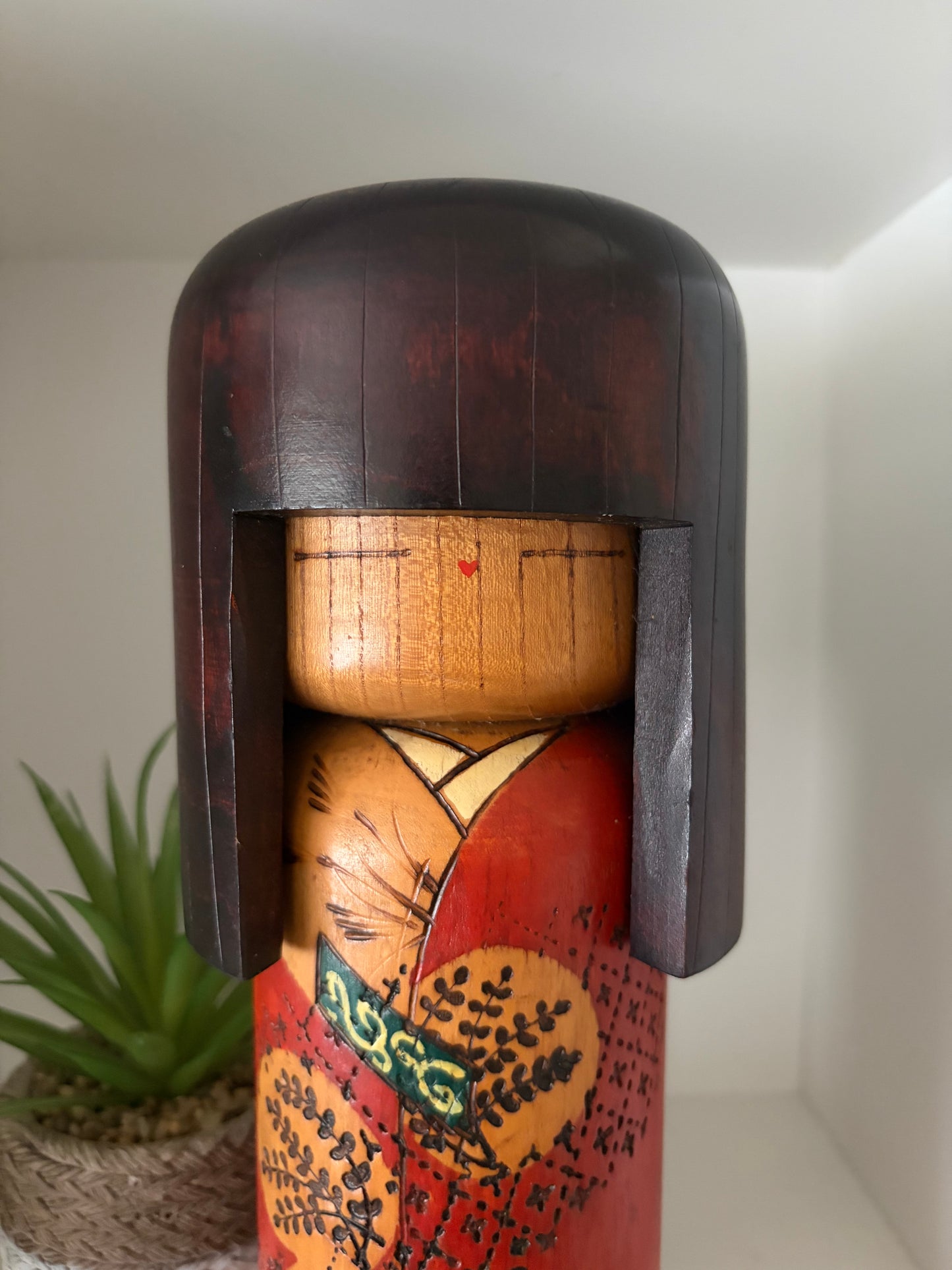 Big Vintage Gumma Kokeshi By Kazuo Takamizawa (1927-)