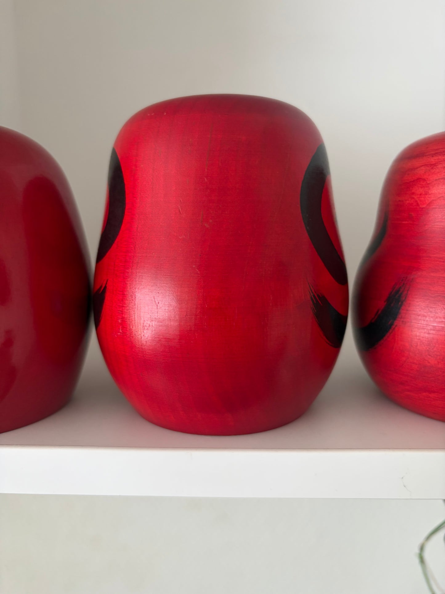 Complete first edition collection of 10 Daruma kokeshi by the Sony Family Club