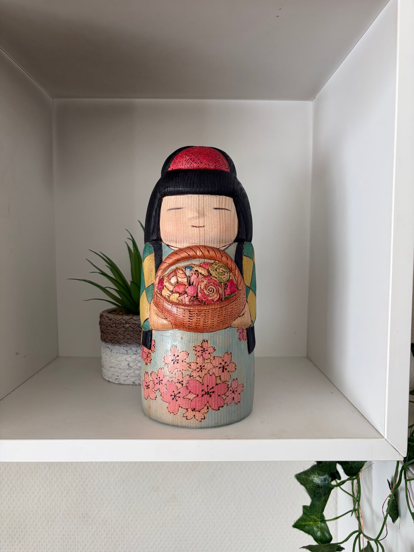 Modern Sosaku kokeshi by Yuko Yamazaki is part of her Halloween Series - With box