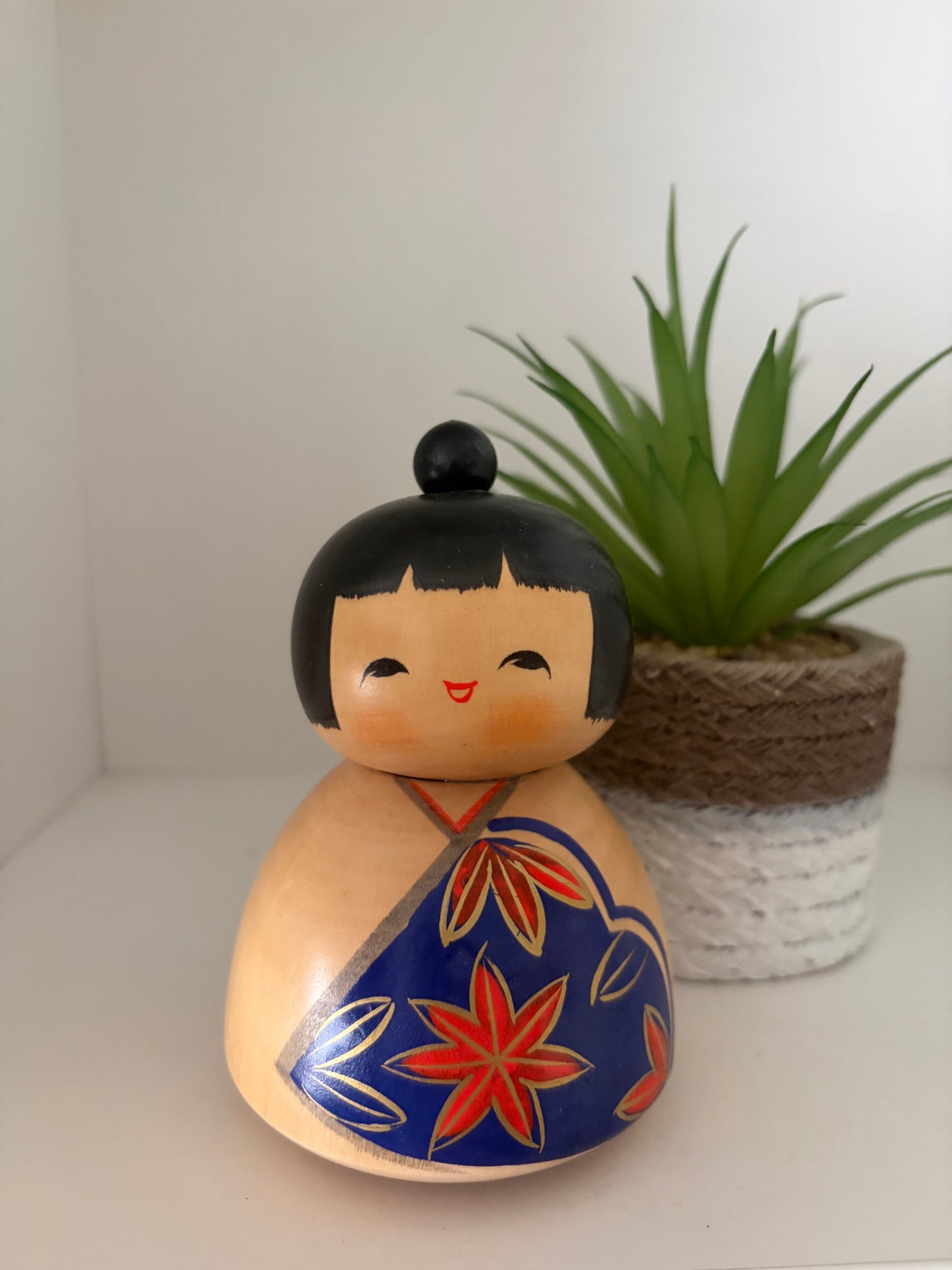 Vintage Creative Kokeshi By Aoki Ryoka (1931-)