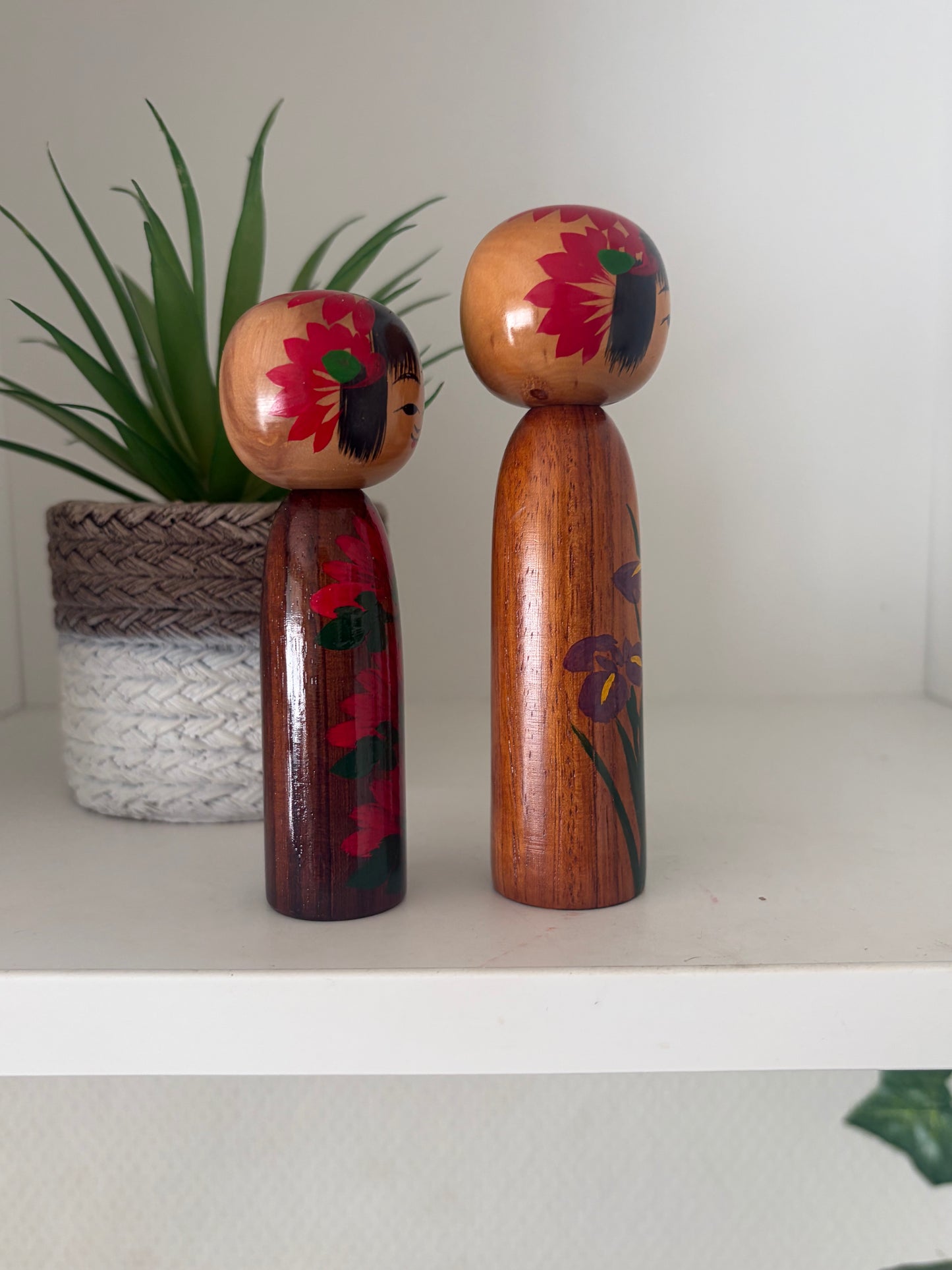 Set off two rare Vintage Creative Kokeshi by Hitokura Masamkido