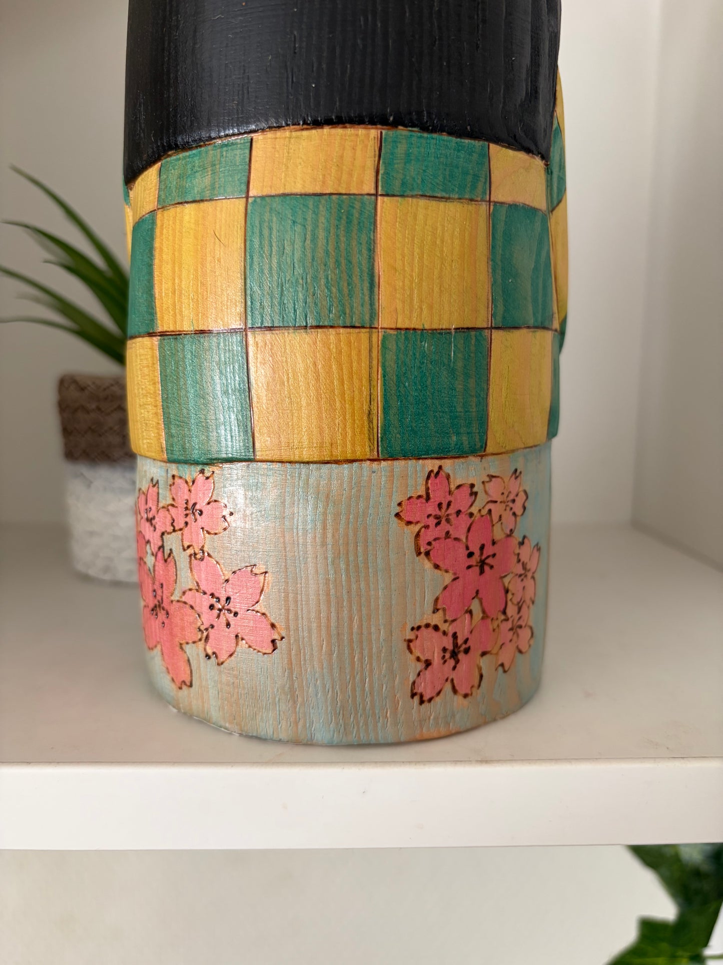 Modern Sosaku kokeshi by Yuko Yamazaki is part of her Halloween Series - With box
