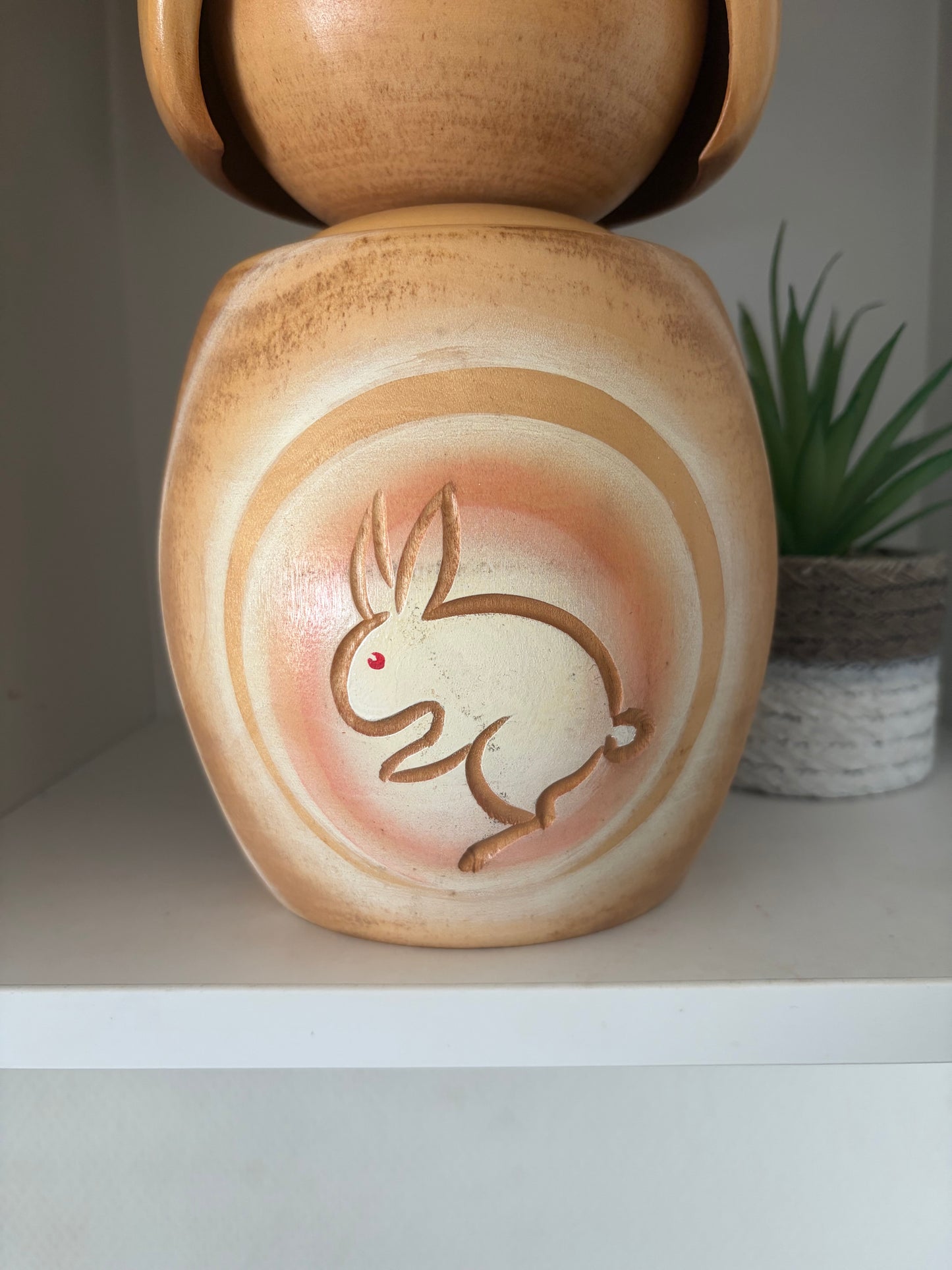 Big chunky vintage Sosaku kokeshi by Sato Kouson