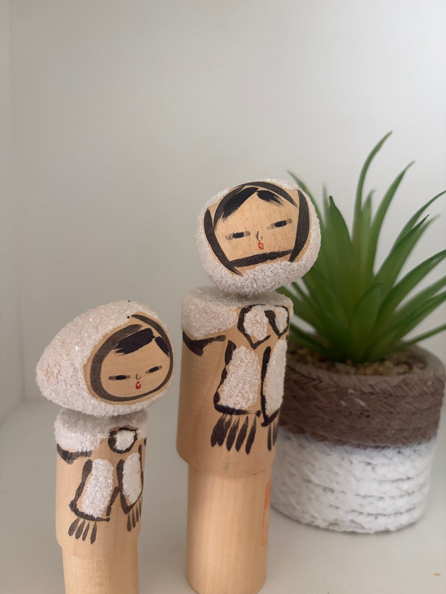 Vintage Mother and Child kokeshi by Kiyohara Takao