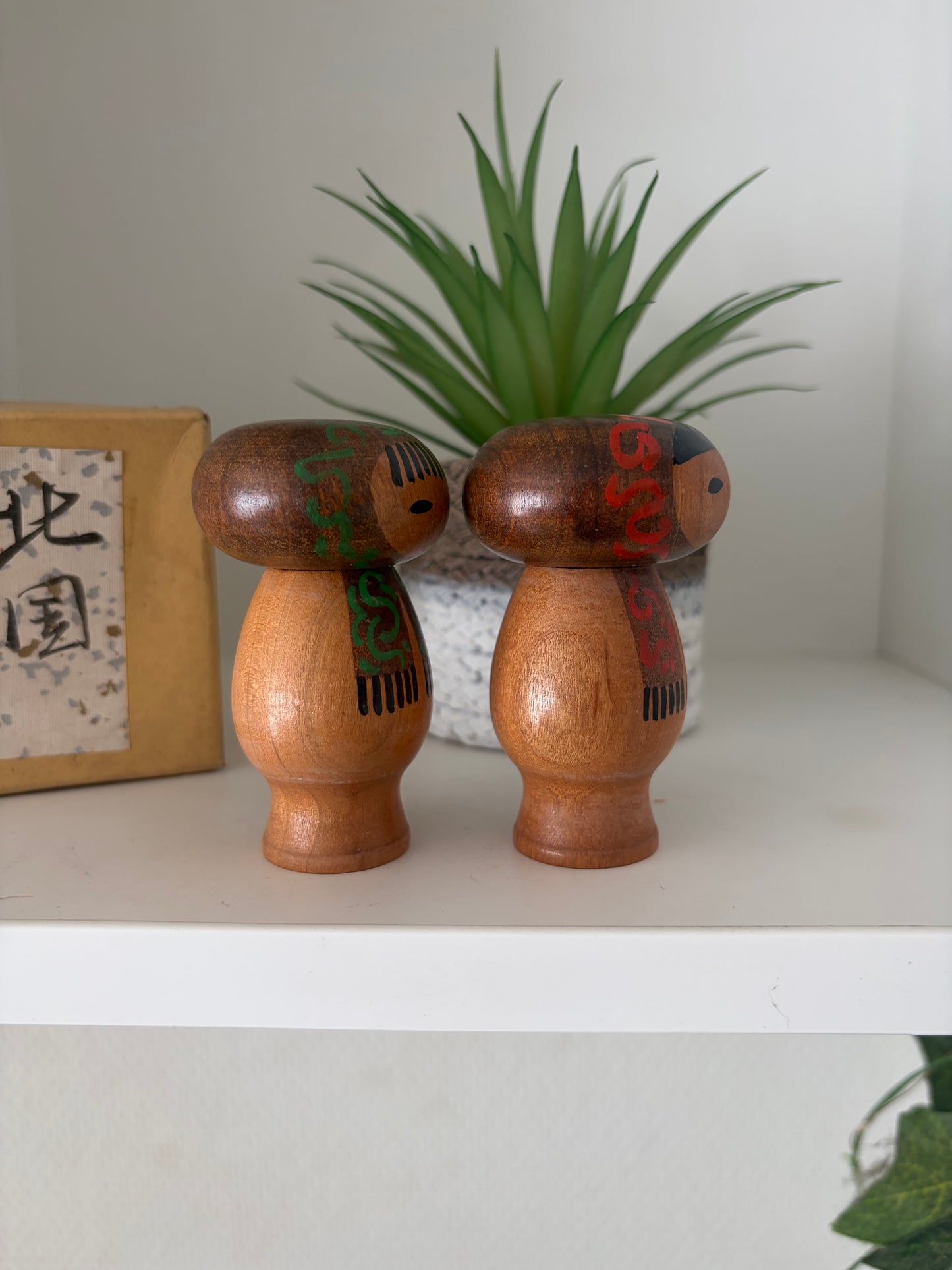 Vintage set Sosaku kokeshi by Kato Masami (1925-)