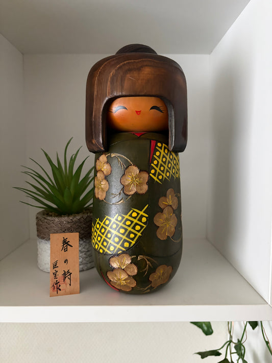 Rare vintage Sosaku kokeshi by Aramaki Kyoho