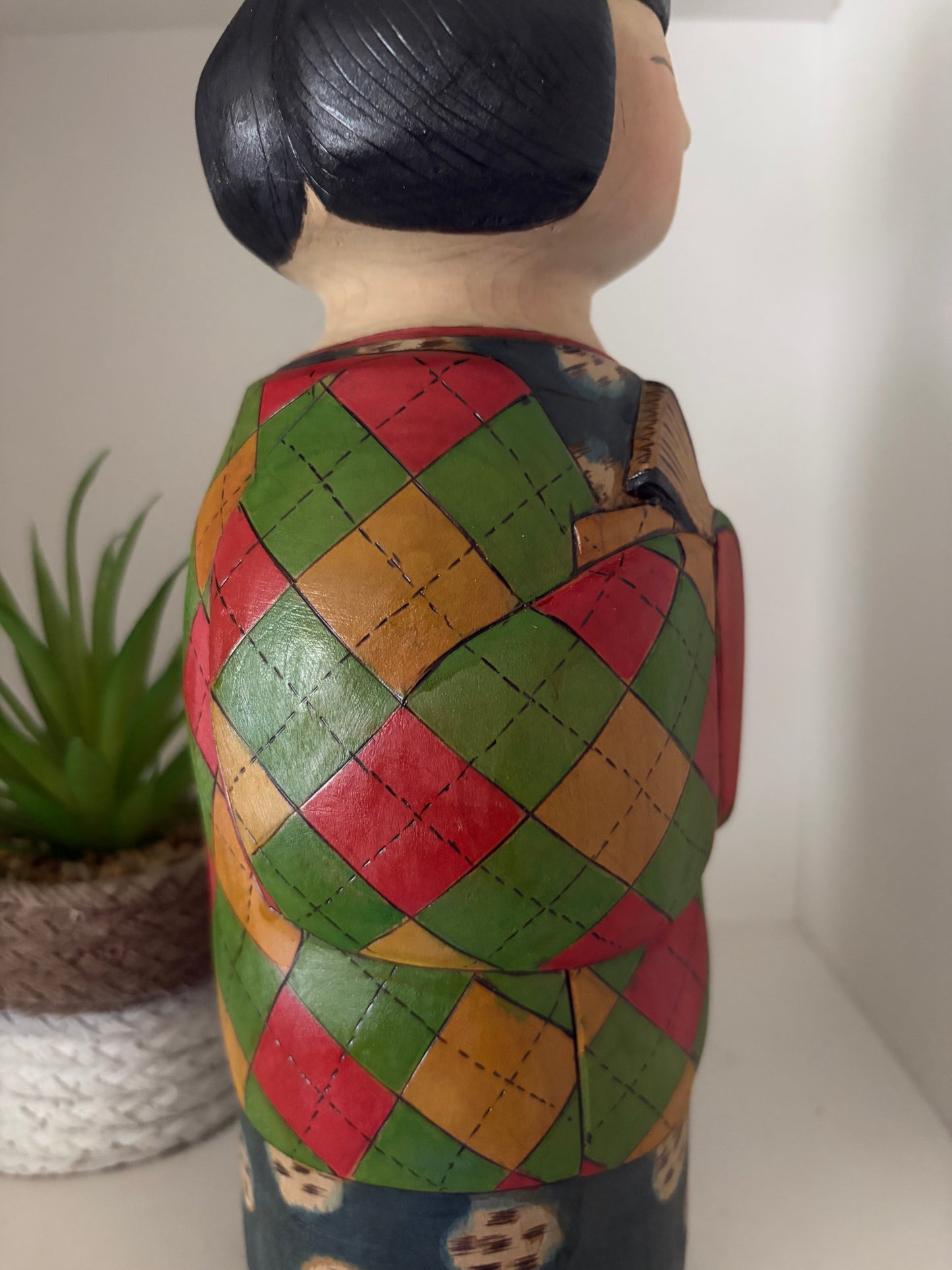 Unique Modern Sosaku kokeshi by Yuko Yamazaki - With box