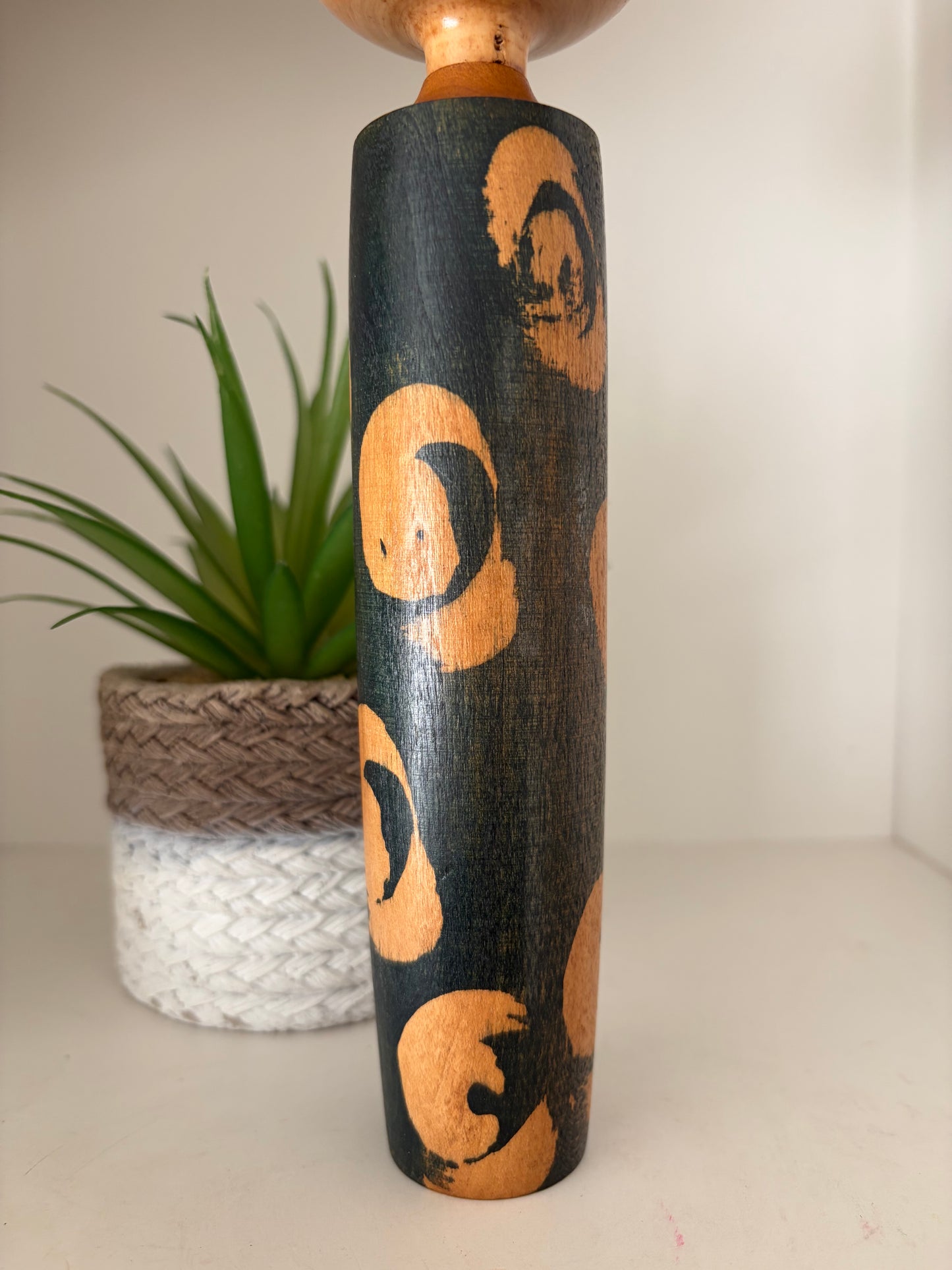 Rare Vintage Creative Kokeshi By Kahei Katase (1922-2015)