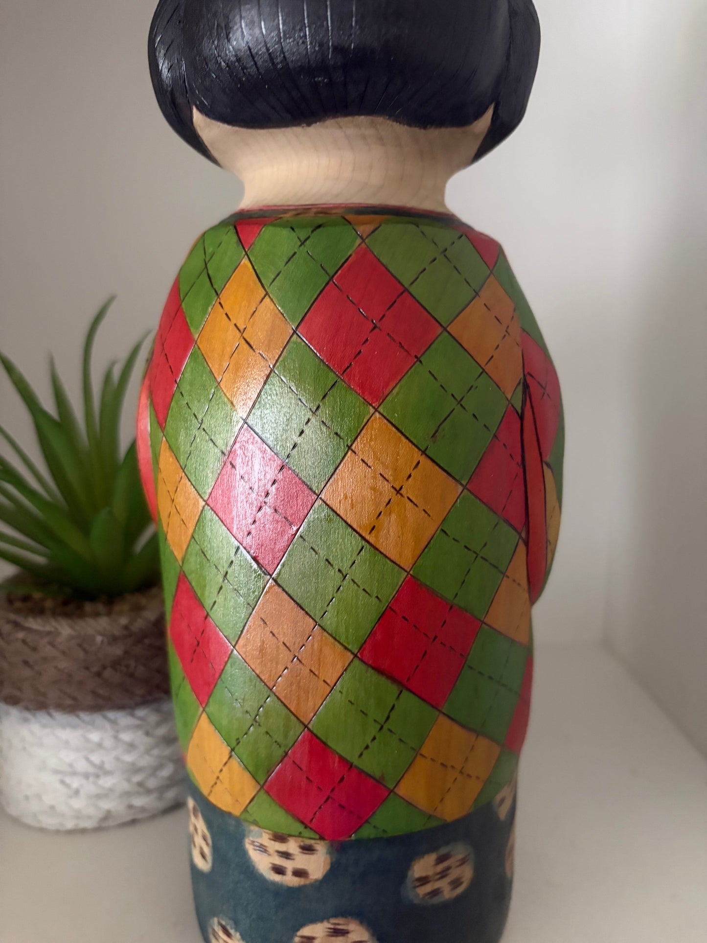 Unique Modern Sosaku kokeshi by Yuko Yamazaki - With box