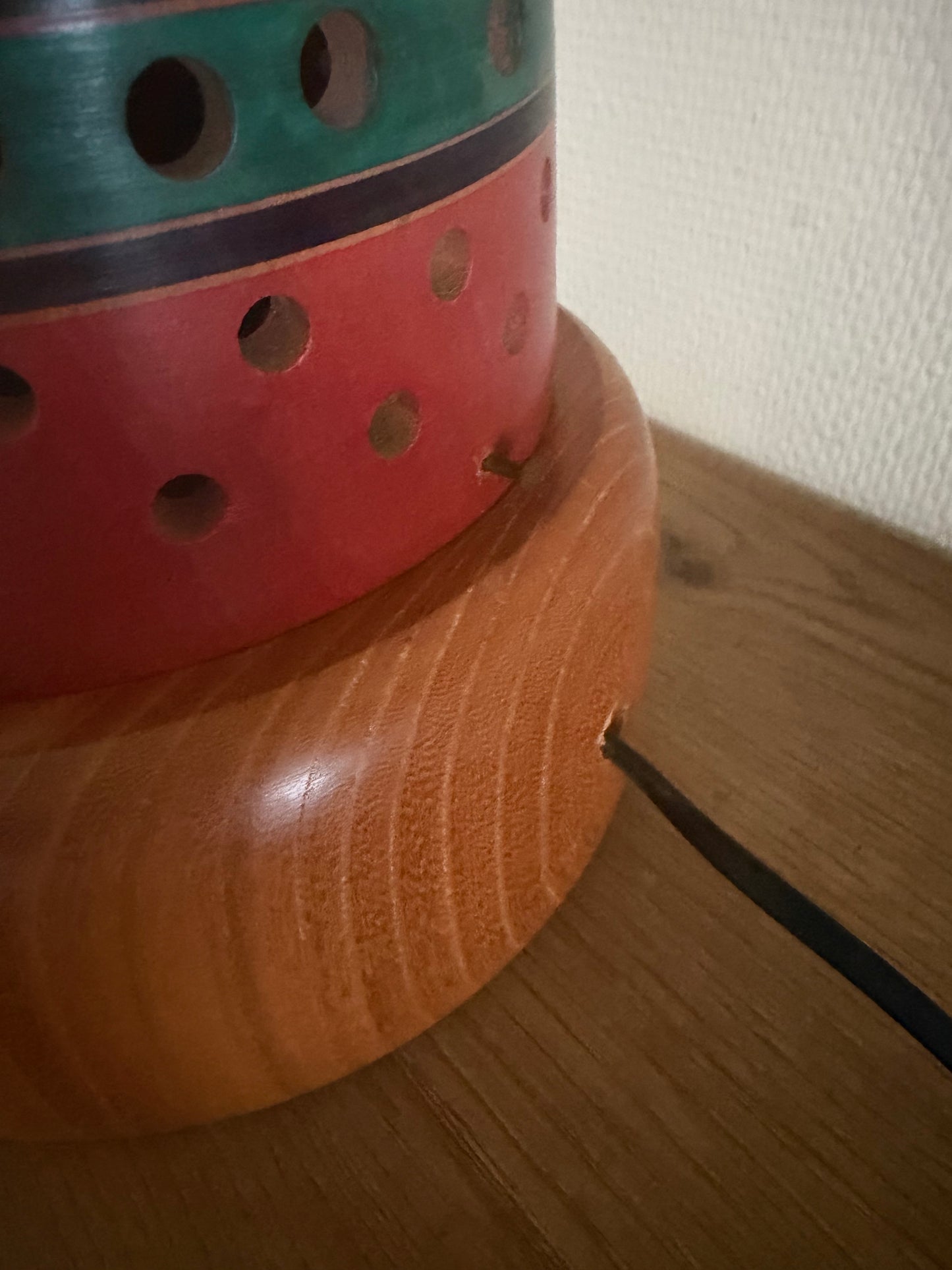 Exclusive one of kind Tsuchiyu kokeshi lamp by Yukinori Chennoh!