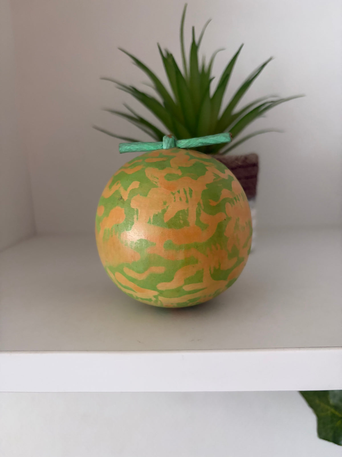 Rare vintage melon kokeshi by Hiroe Fukushima