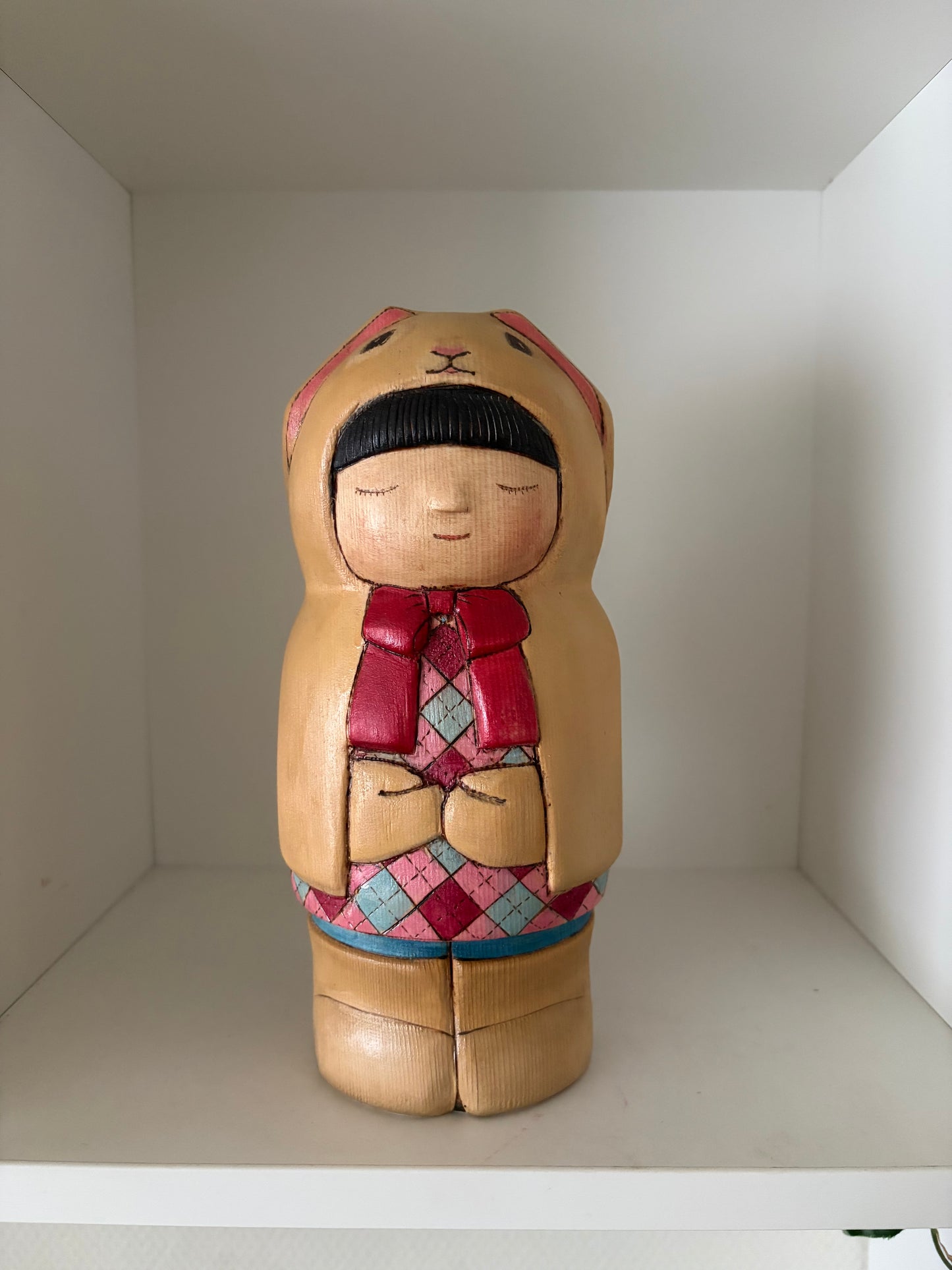 Modern Sosaku kokeshi by Yuko Yamazaki is part of her Easter Series - With box