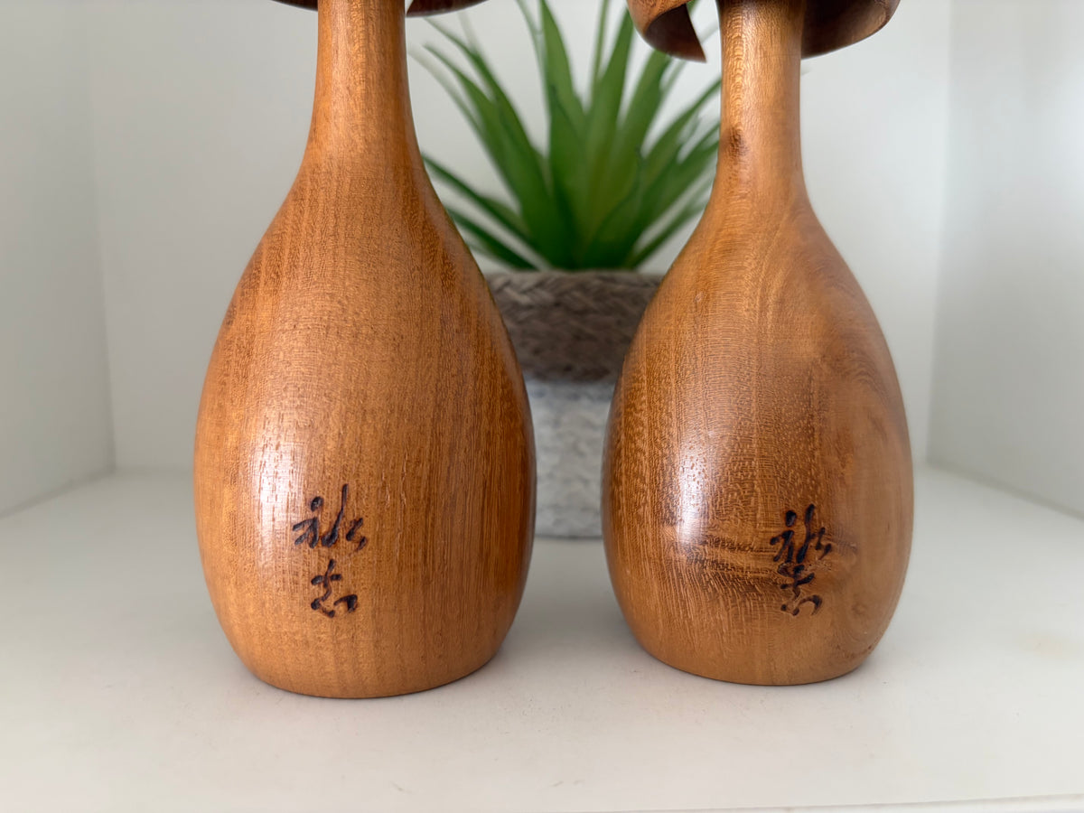 Exclusive set Sosaku kokeshi by Yuji Kawase (1938-)