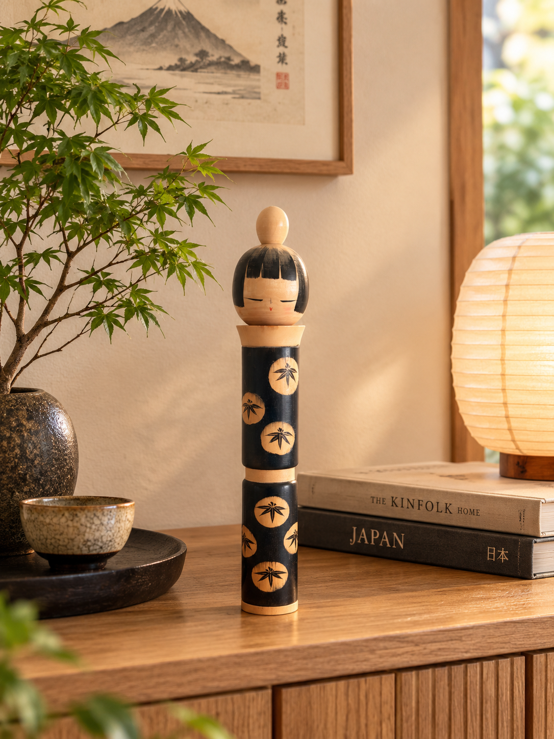 Rare vintage Sosaku kokeshi by Sato Suigai (1920-)