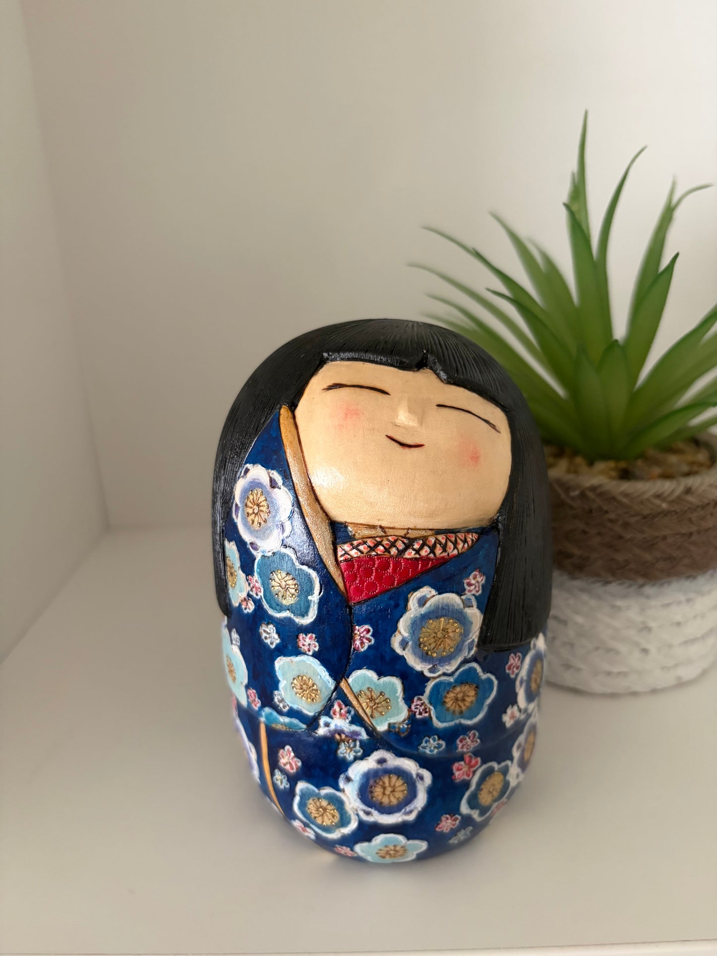 One off a kind kokeshi by Megumi Nozawa