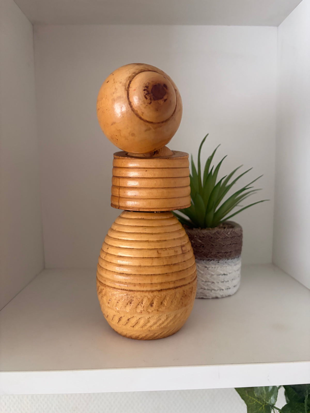 Rare vintage Sosaku kokeshi by Takeda Masashi (1930-2015) - Mother and child