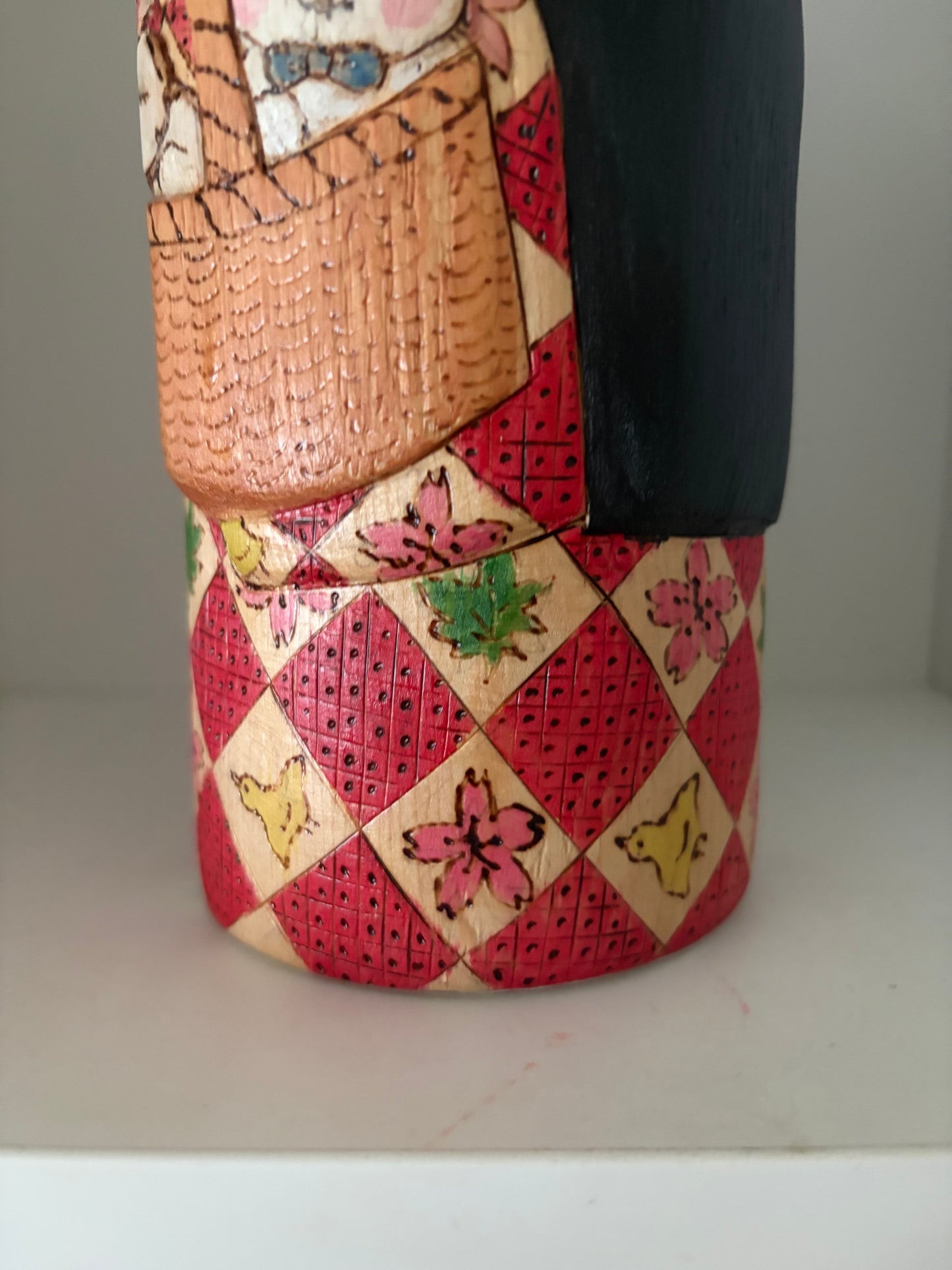 Modern Sosaku kokeshi by Yuko Yamazaki is part of her Easter Series - With box