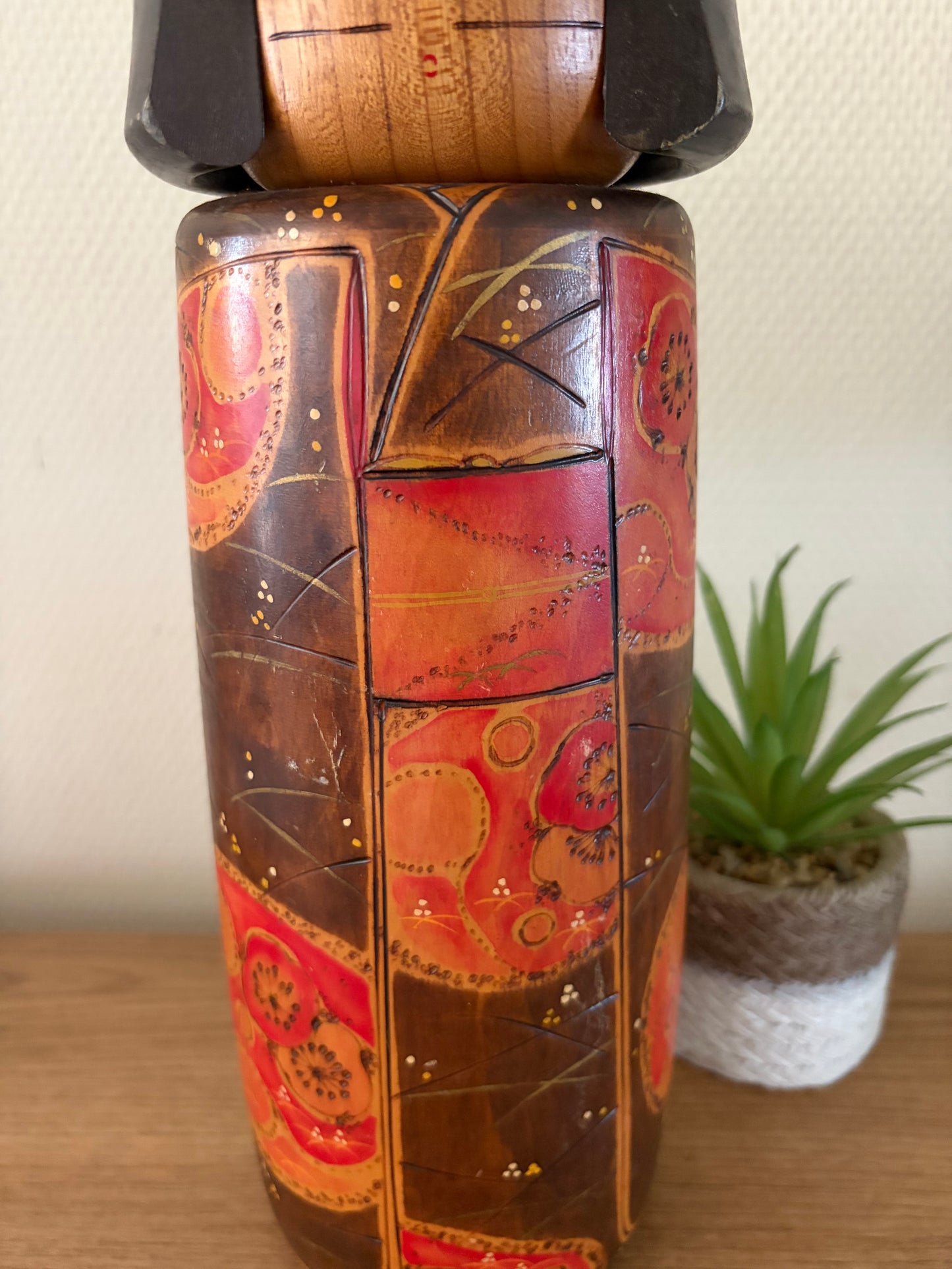 Rare vintage Sosaku kokeshi by Toa Sekiguchi (1942-)