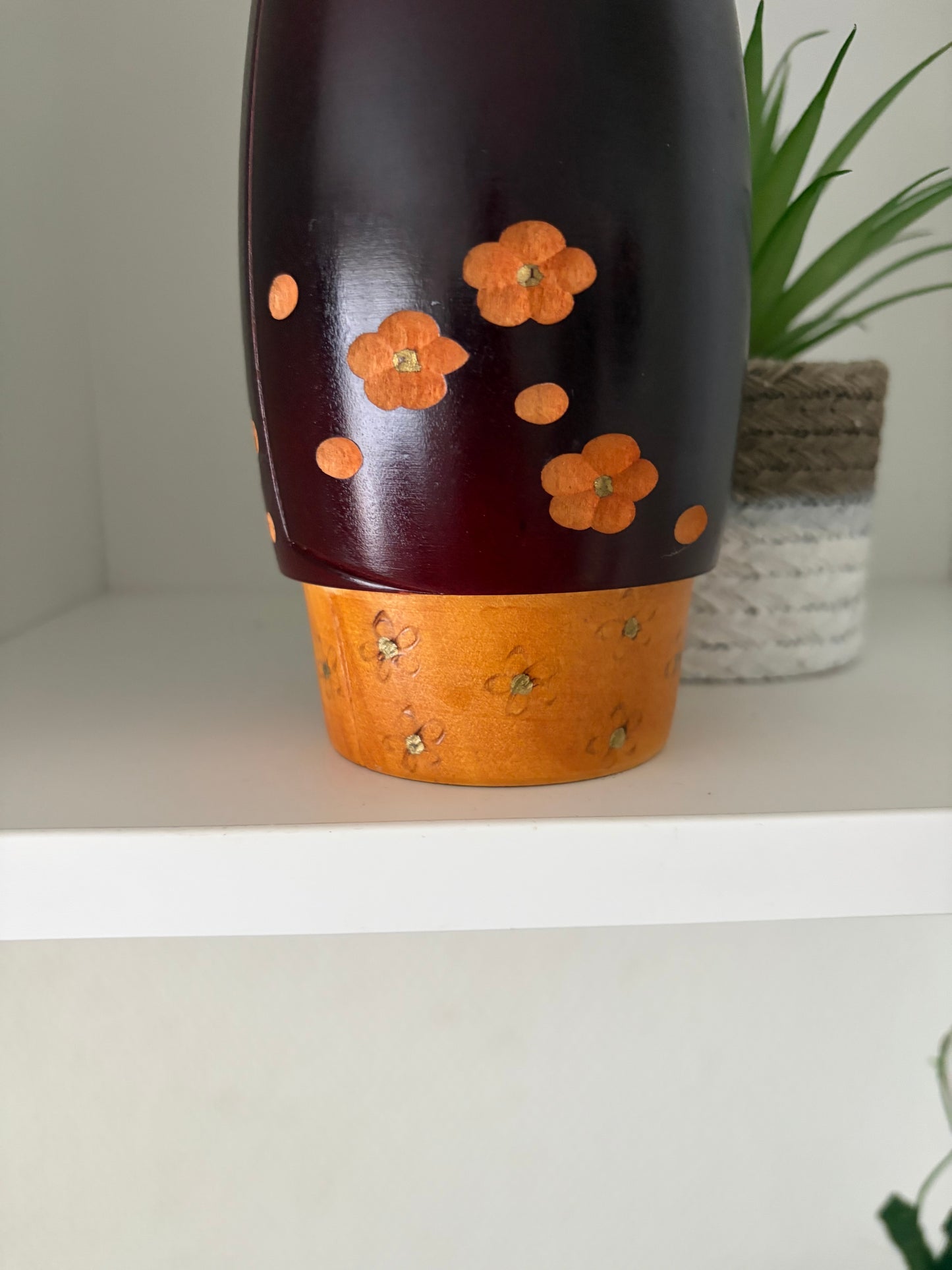 Rare Vintage Sosaku kokeshi by Aoki Ryoka (1931-)