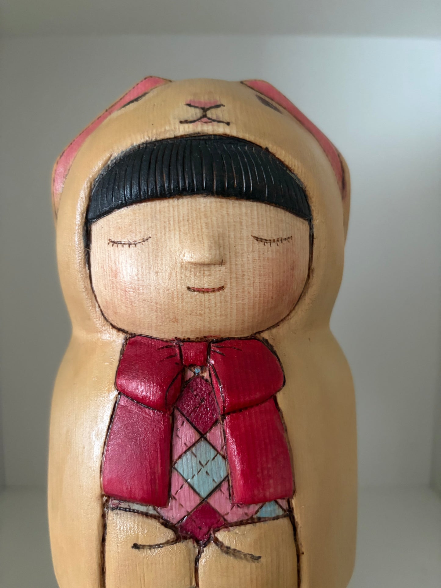 Modern Sosaku kokeshi by Yuko Yamazaki is part of her Easter Series - With box