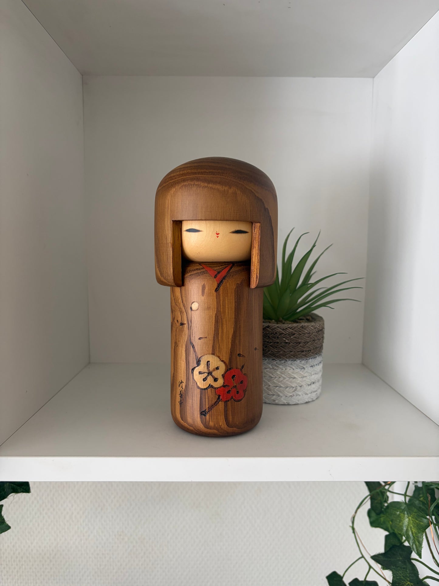 vintage Gumma kokeshi by Usaburo with hidden storage!