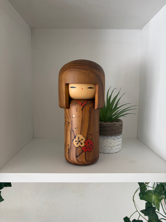 vintage Gumma kokeshi by Usaburo with hidden storage!