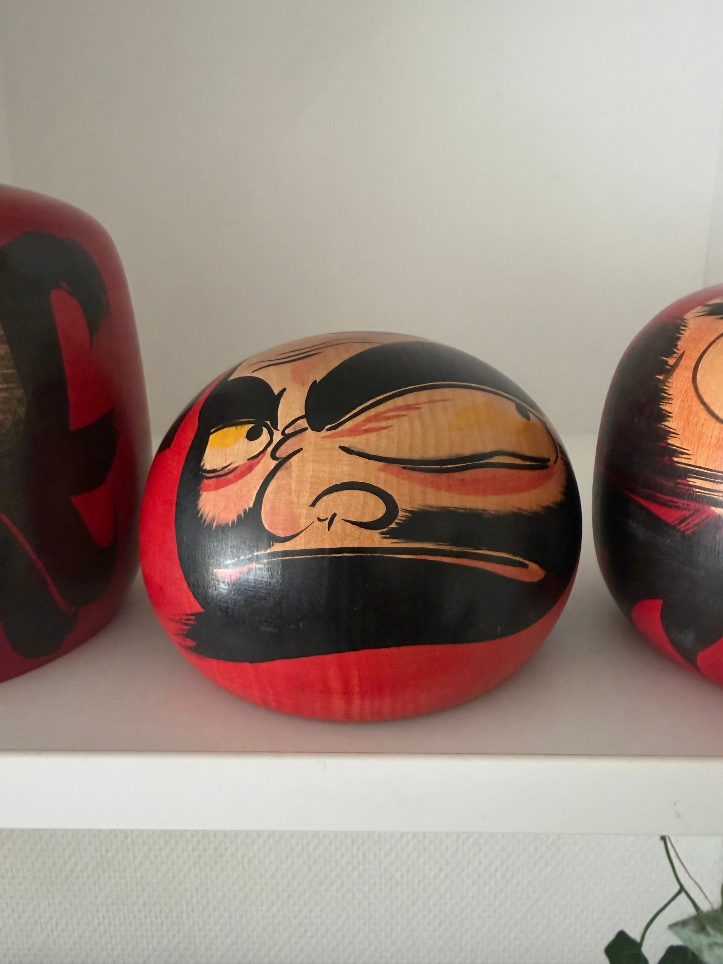 Complete first edition collection of 10 Daruma kokeshi by the Sony Family Club
