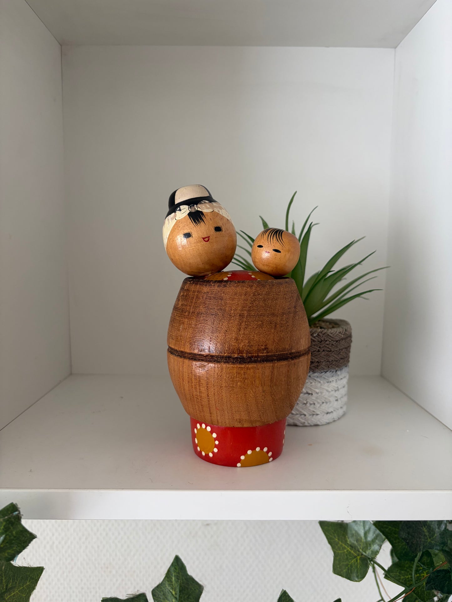 Vintage Sosaku kokeshi Mother and child