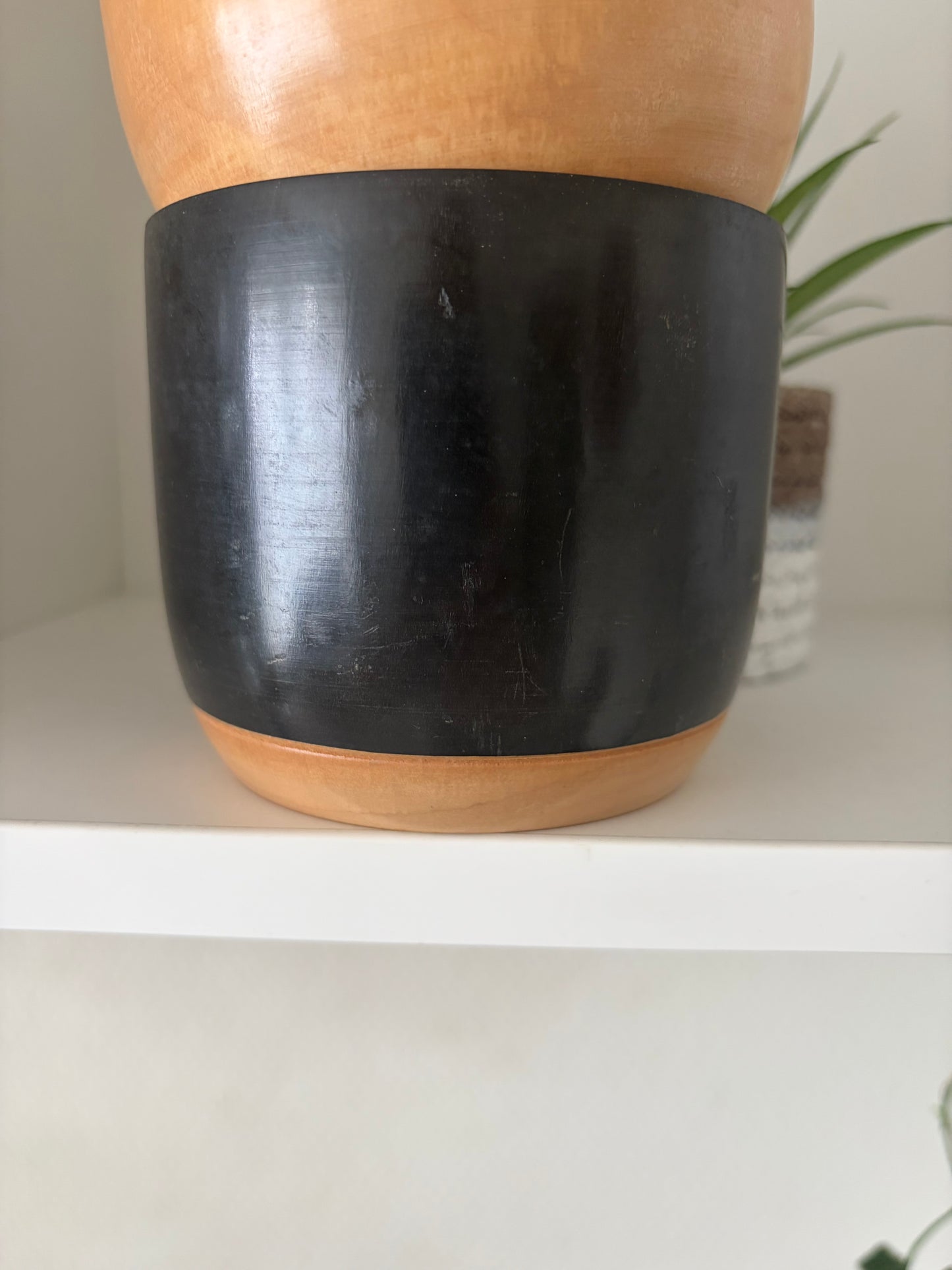 Chunky vintage Sosaku kokeshi by Sato Suigai (1920-)